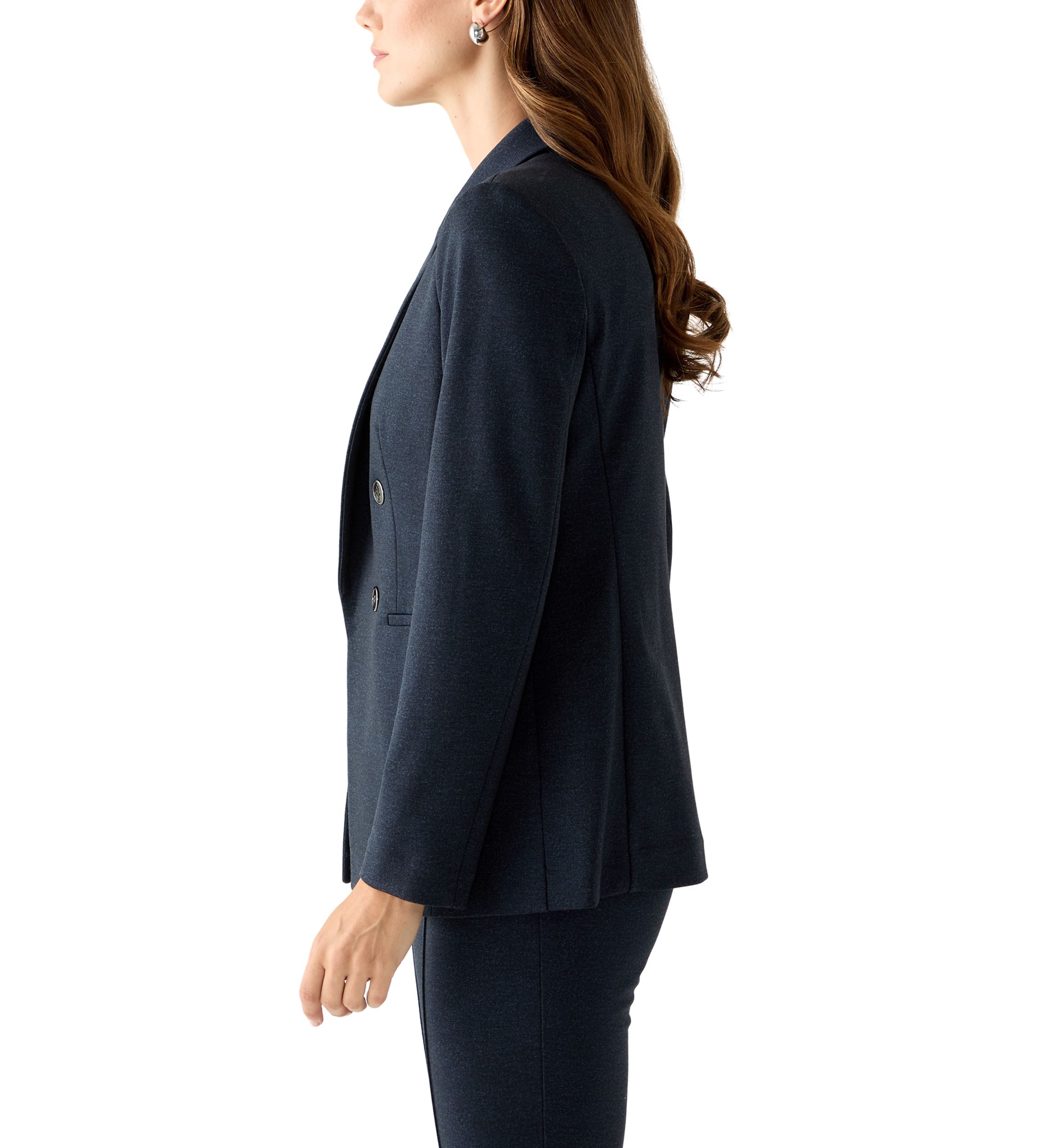 Womens Long Sleeve Two Button Notch Collar Blazer