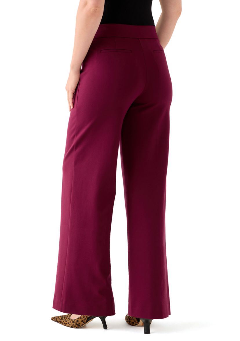 Womens Pull-On Wide Leg Trousers