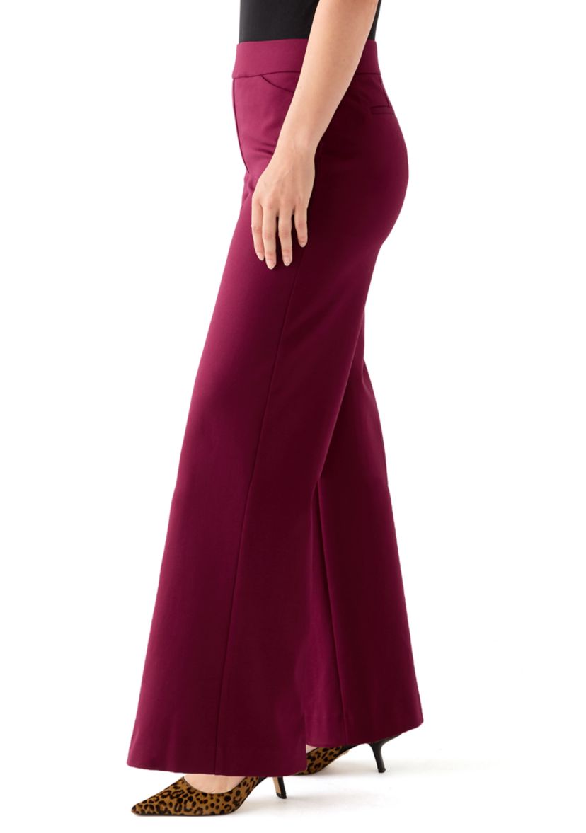 Womens Pull-On Wide Leg Trousers