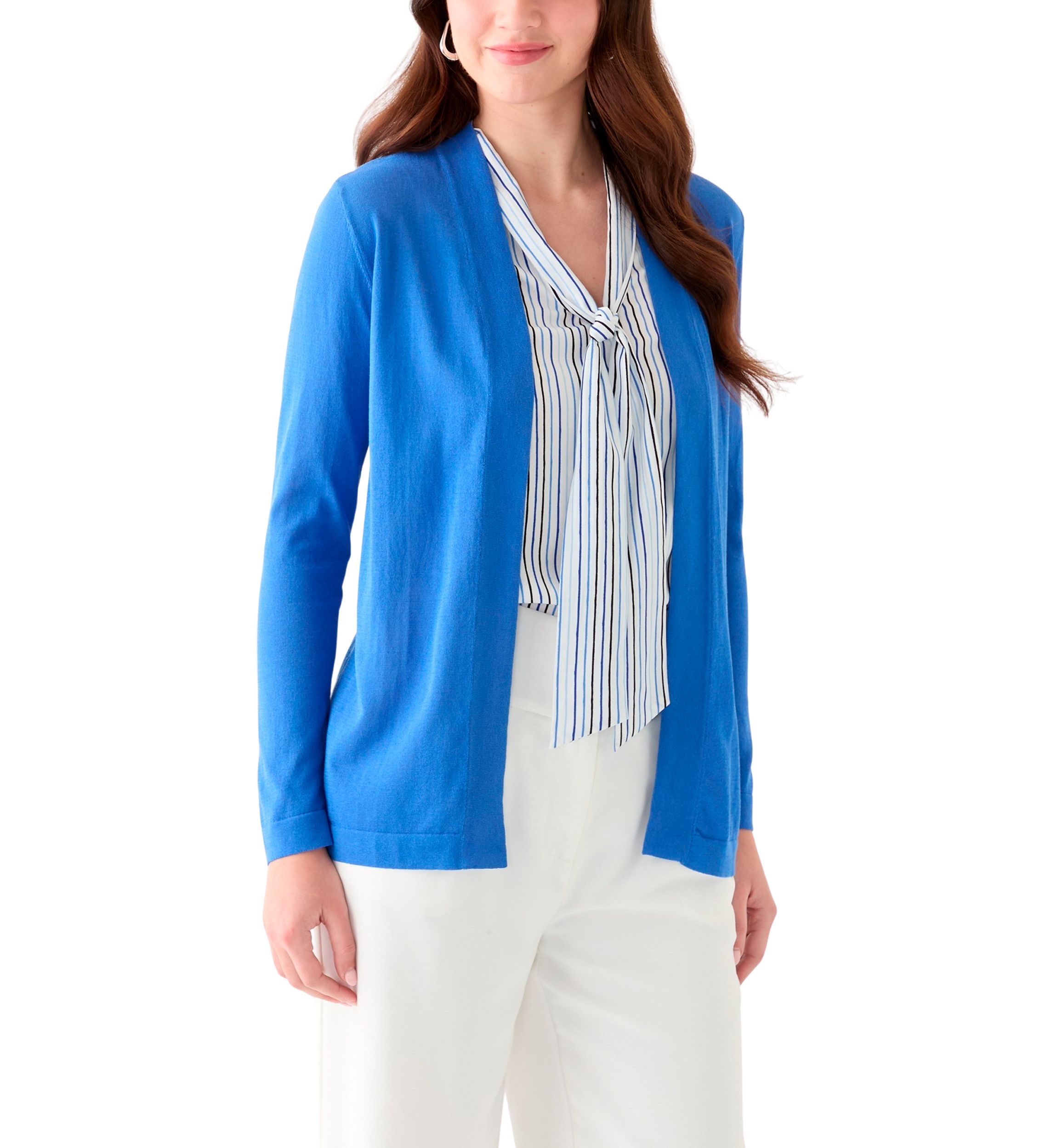 Womens Open Front Long Sleeve Cardigan