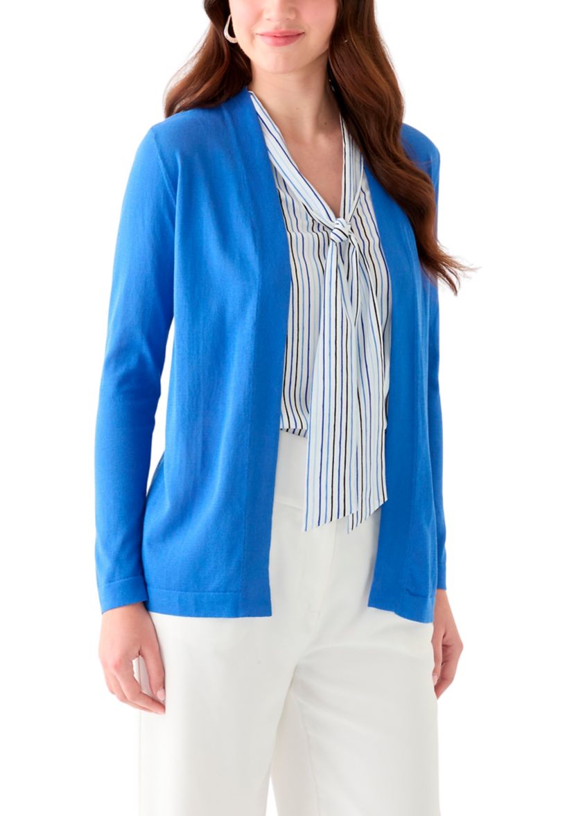 Womens Open Front Long Sleeve Cardigan
