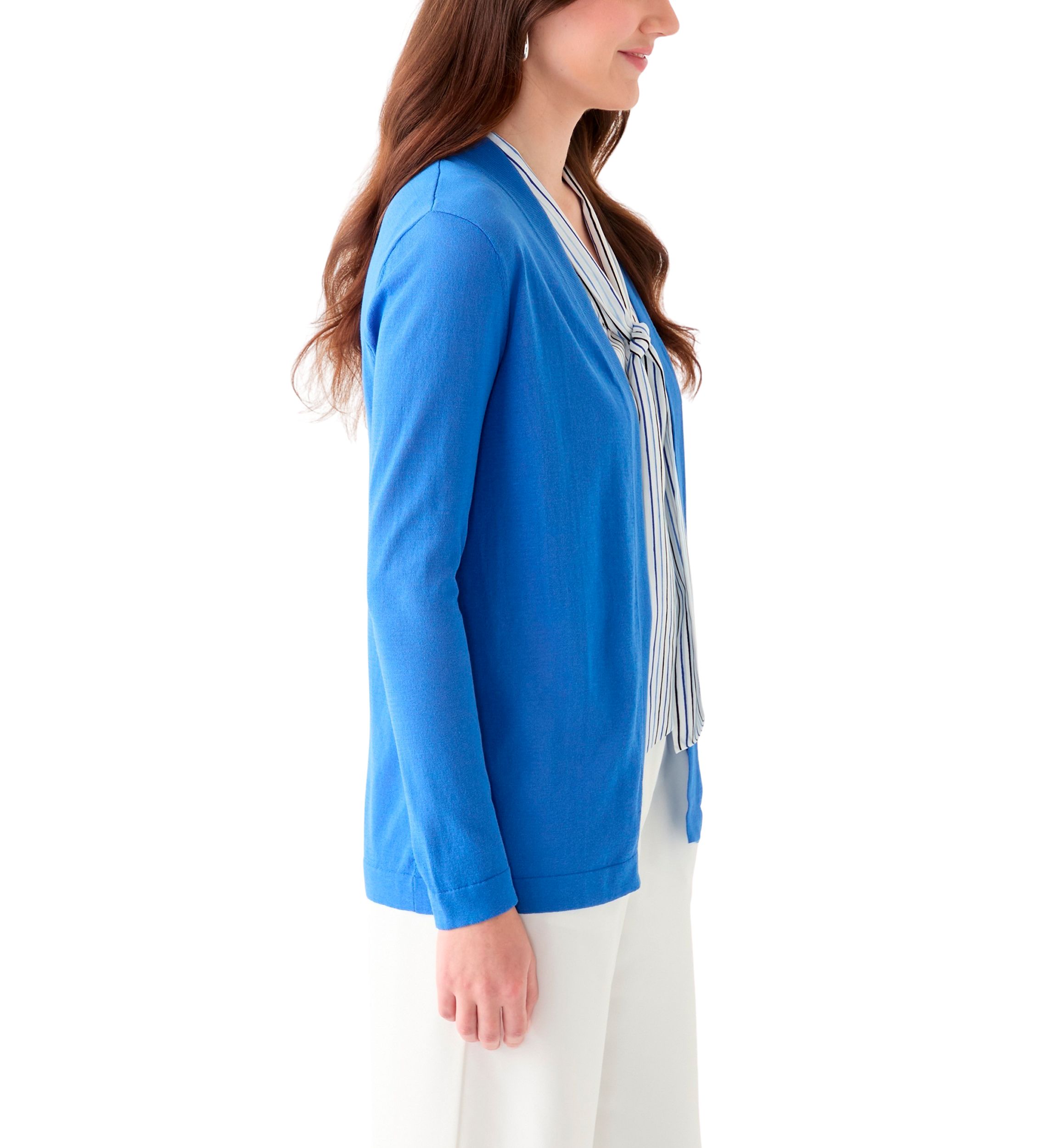 Womens Open Front Long Sleeve Cardigan