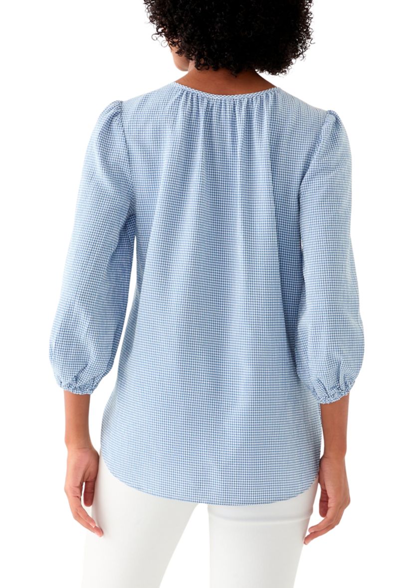 Womens Split Neck Printed Top