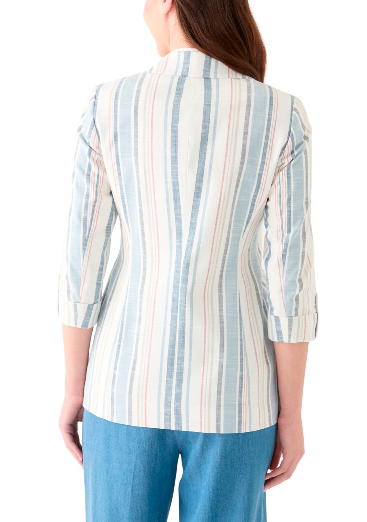 Womens Four Button Notch Faux Double Breased Blazer