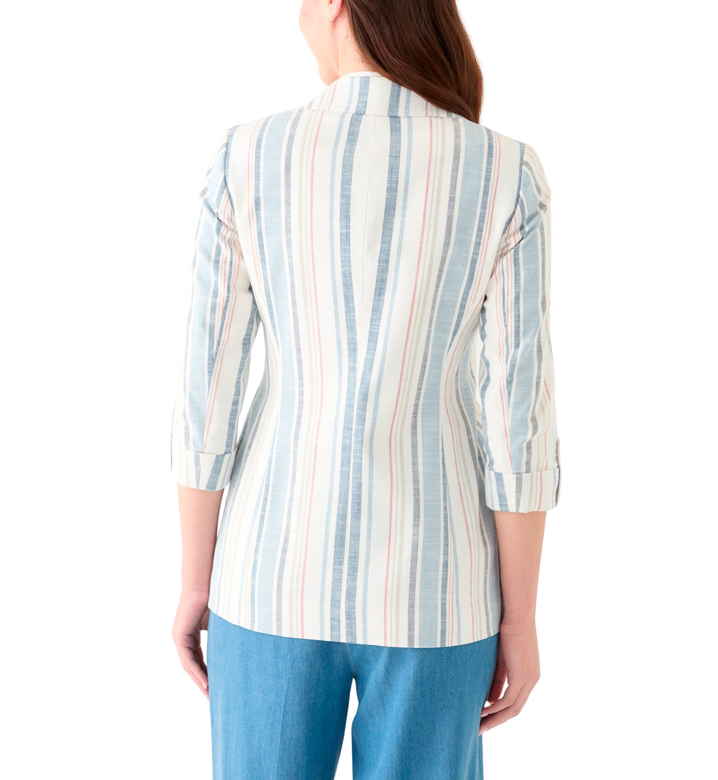 Womens Four Button Notch Faux Double Breased Blazer