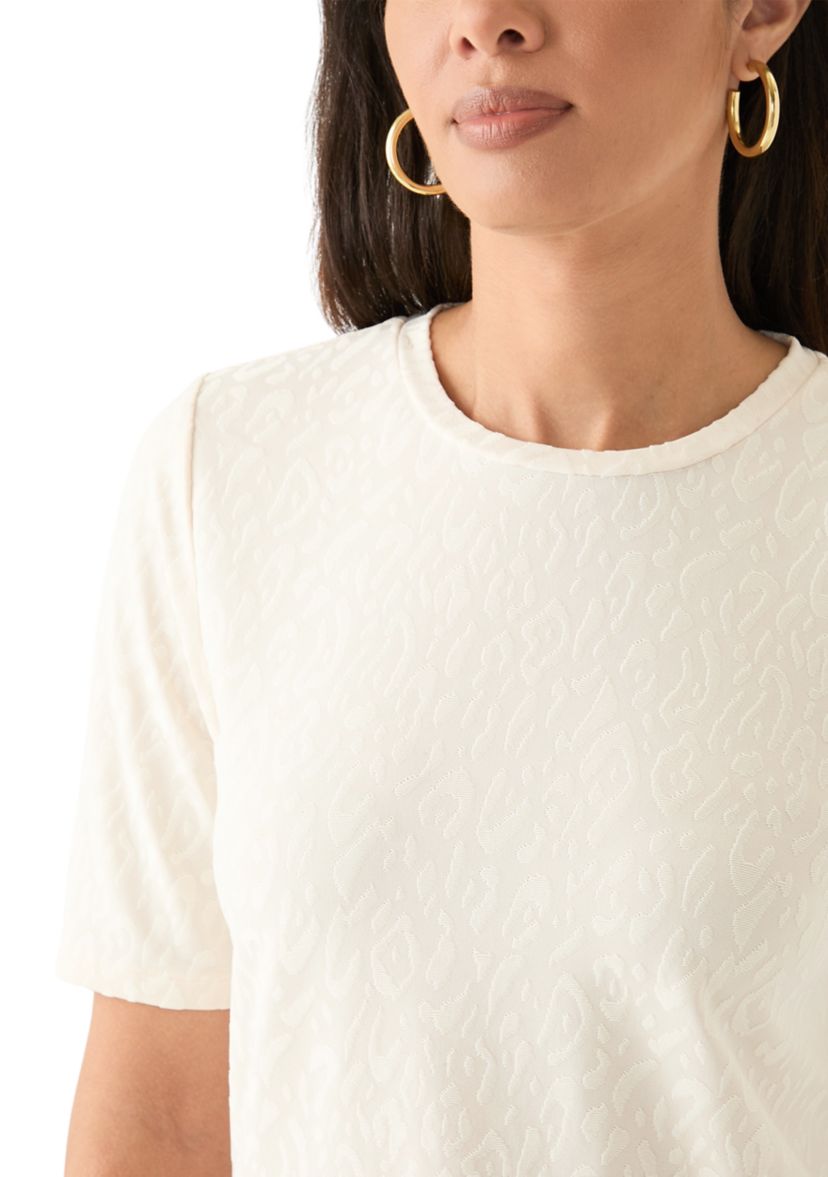 Womens Elbow Sleeve Basic T-Shirt 