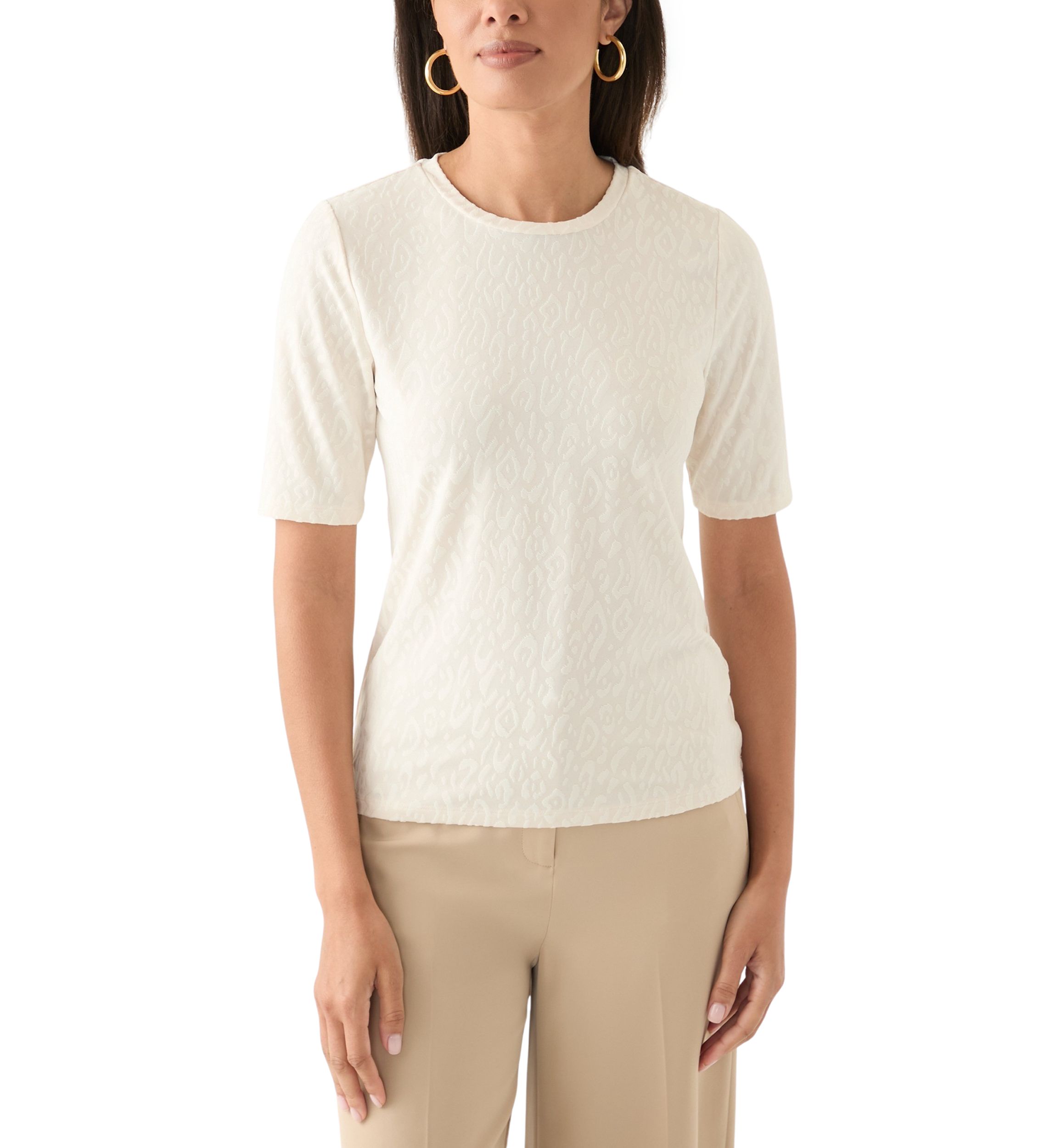 Petite Elbow Sleeve Basic Tee