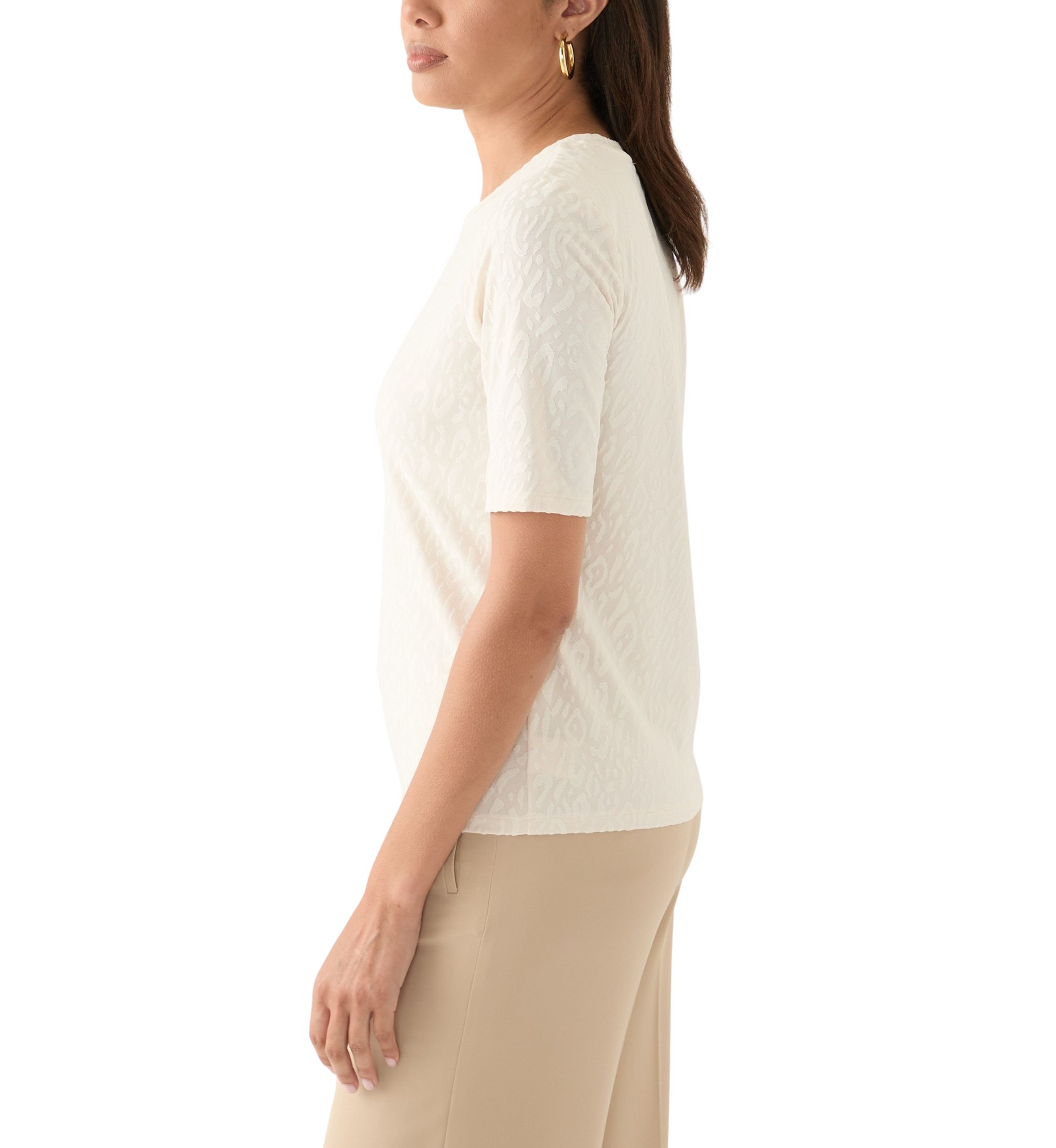 Petite Elbow Sleeve Basic Tee