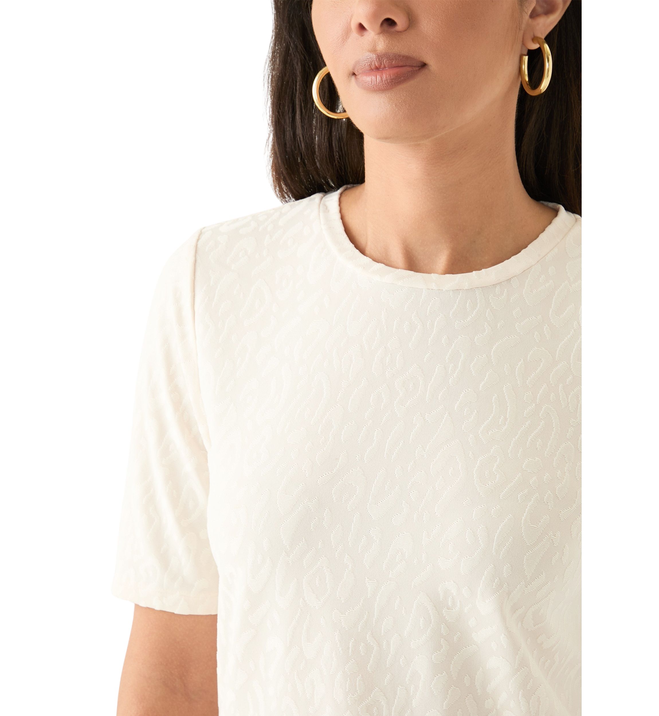 Petite Elbow Sleeve Basic Tee