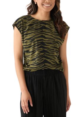 THE LIMITED Women's Scoop Neck Drop Shoulder Blouse