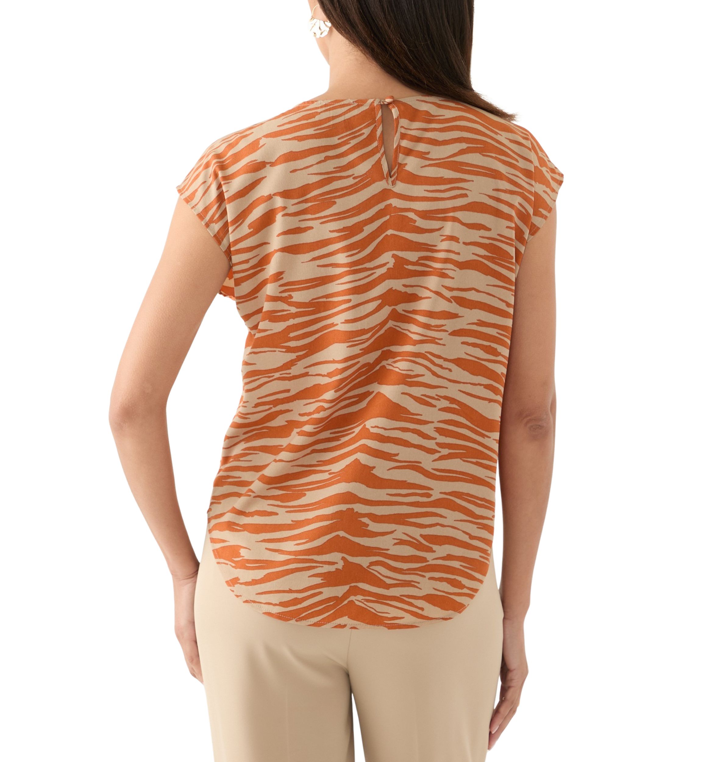 Petite Sleeveless Drop Shoulder Blouse