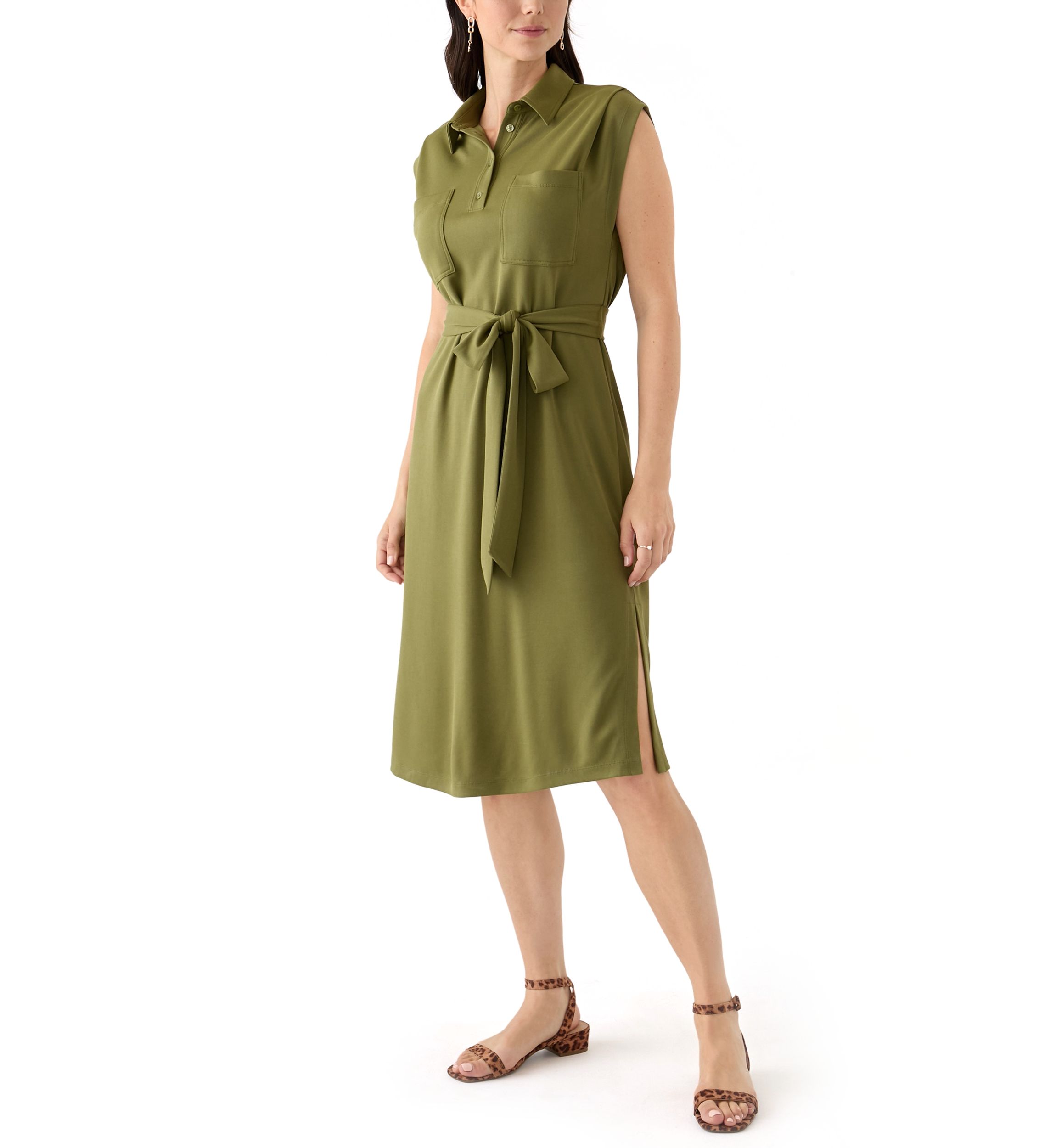 Womens printed Midi Shirt Dress