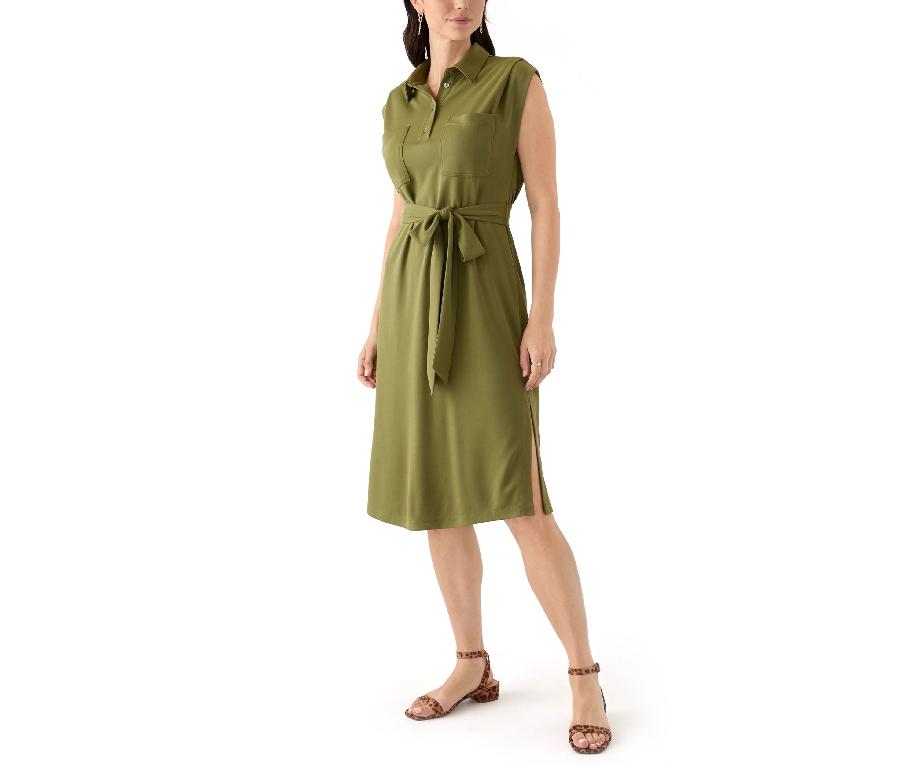 Womens printed Midi Shirt Dress