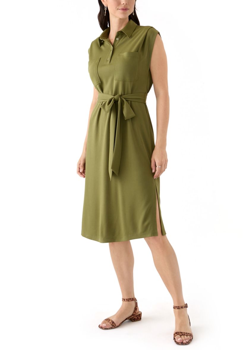 Womens printed Midi Shirt Dress