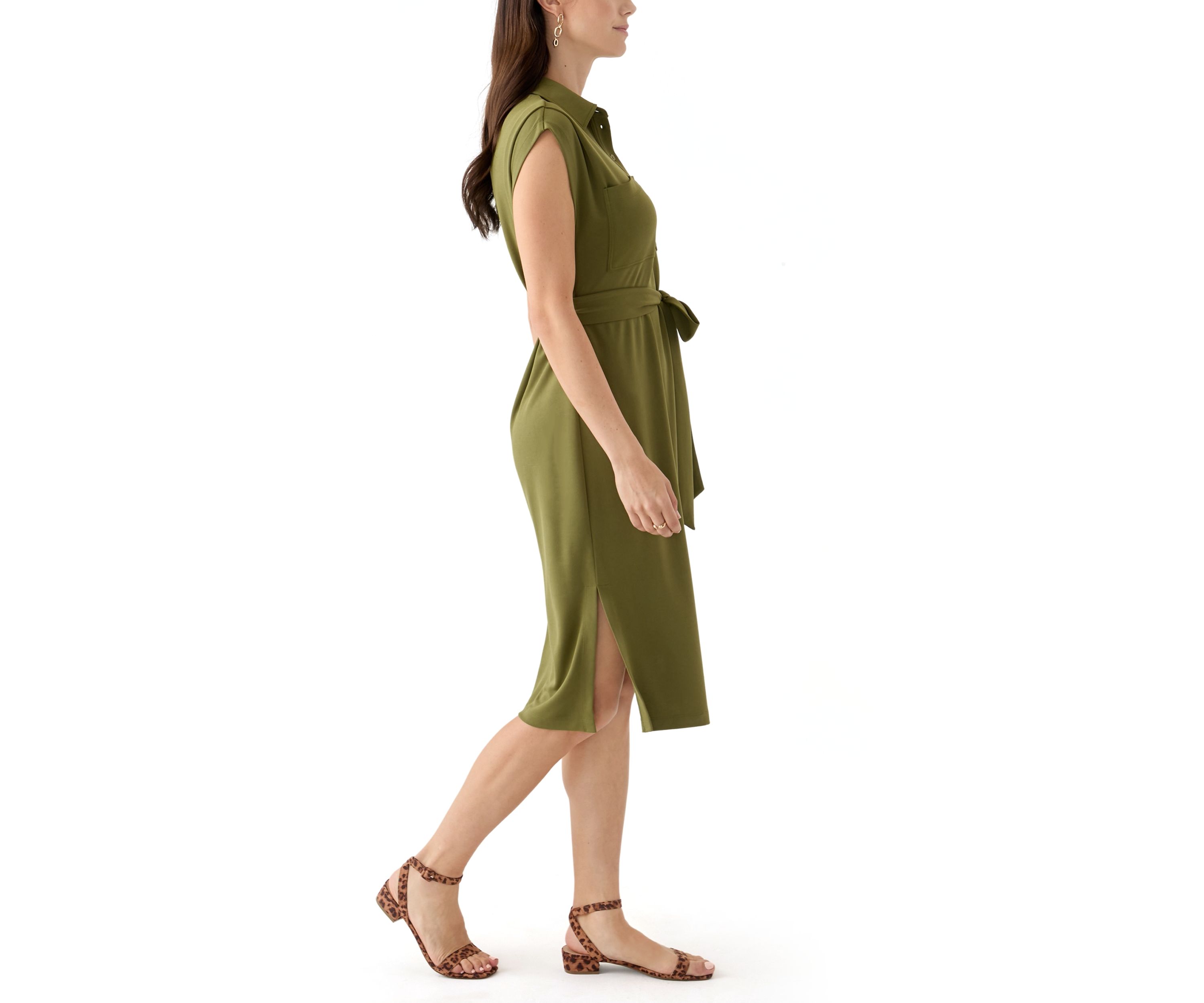 Womens printed Midi Shirt Dress