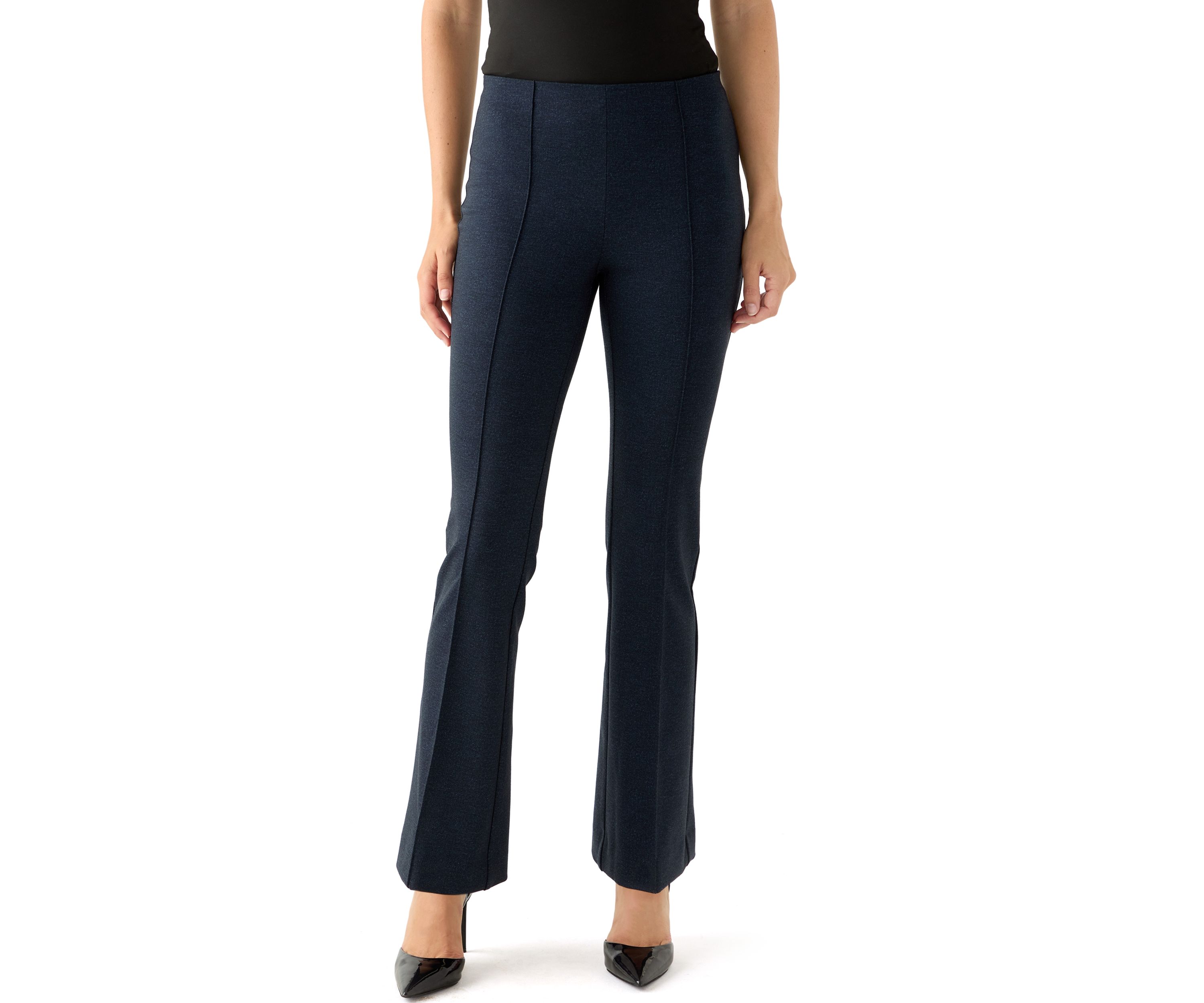 Womens Pull-On Diagonal Pocket Wide Leg Pants