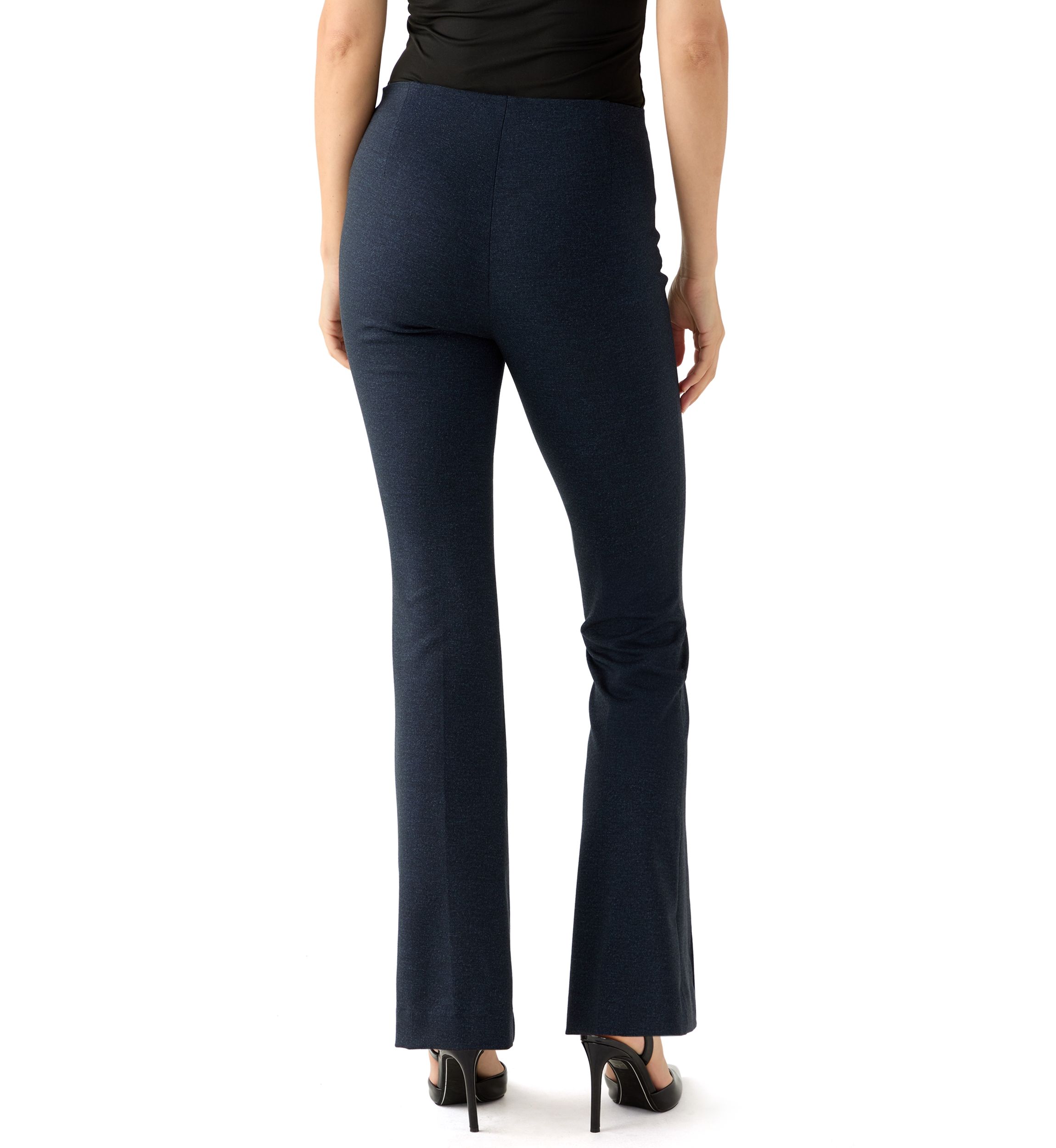 Womens Pull-On Diagonal Pocket Wide Leg Pants