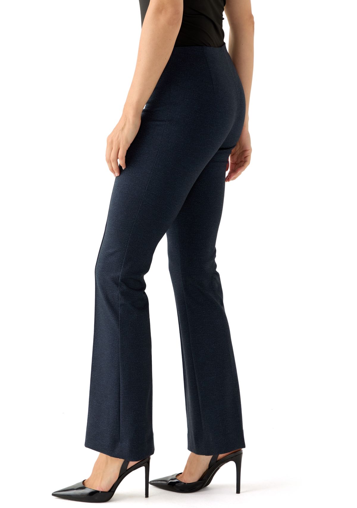 Womens Pull-On Diagonal Pocket Wide Leg Pants