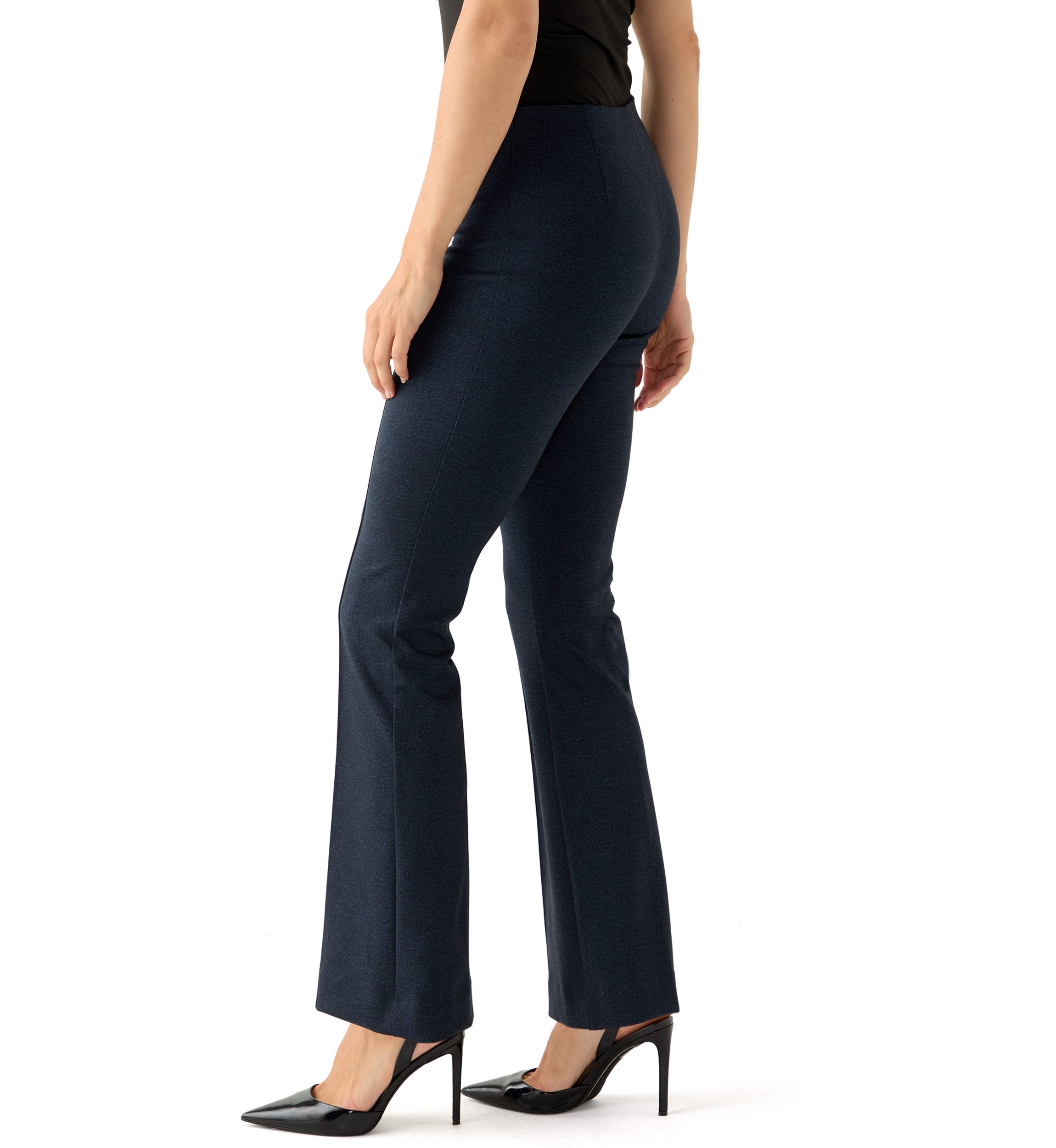 Womens Pull-On Diagonal Pocket Wide Leg Pants