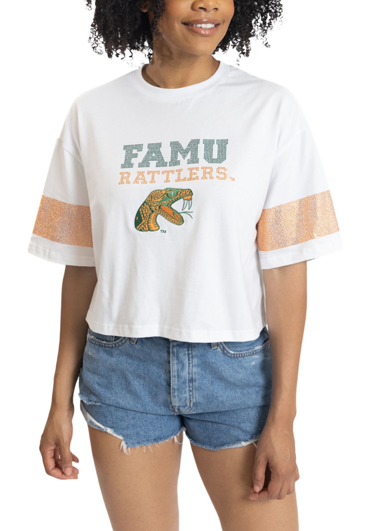 Sacred Heart Collection NCAA Florida A&M Rattlers Oversized Cropped ...