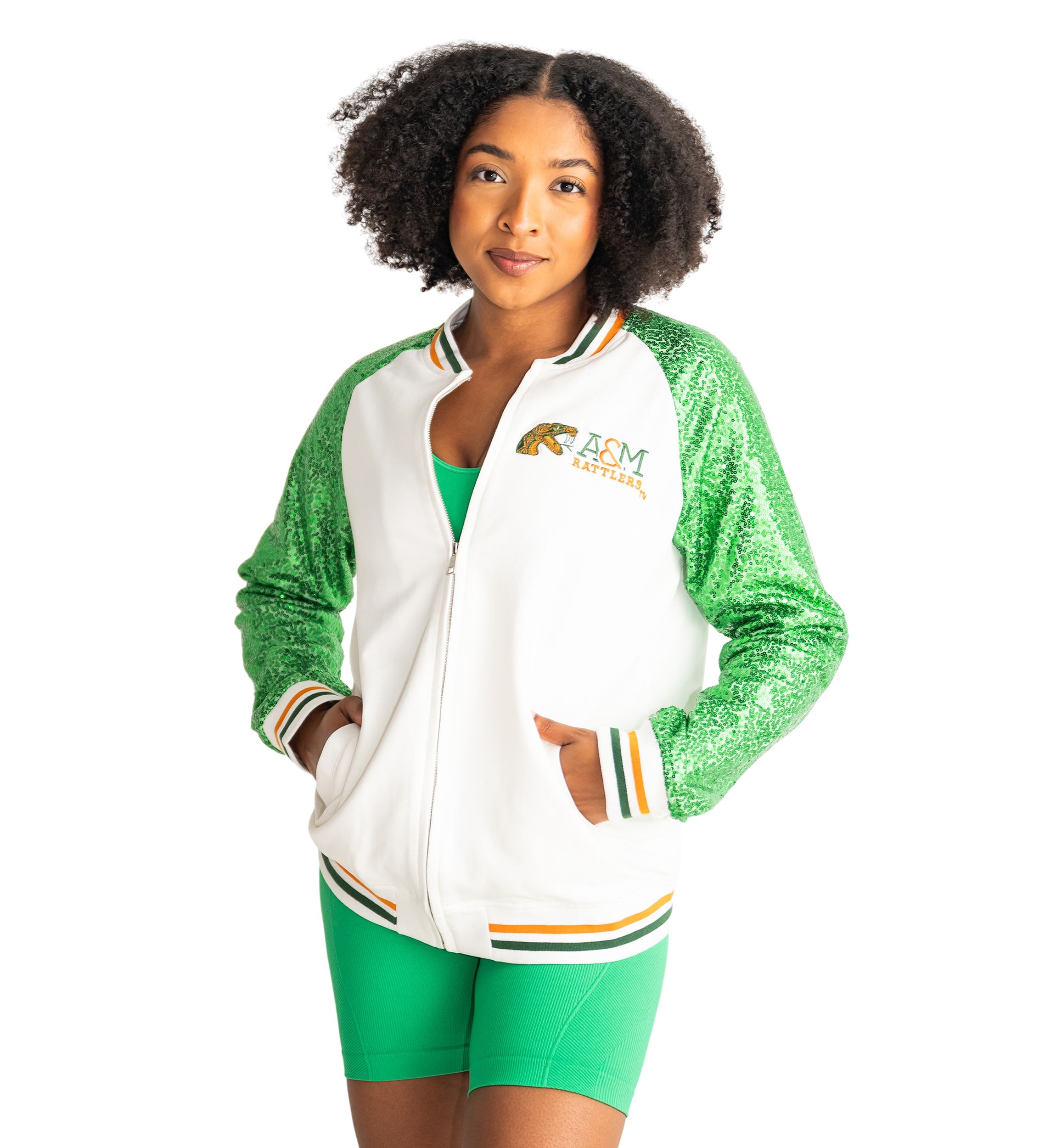 NCAA  Florida A&M Rattlers Sequin Bomber Jacket
