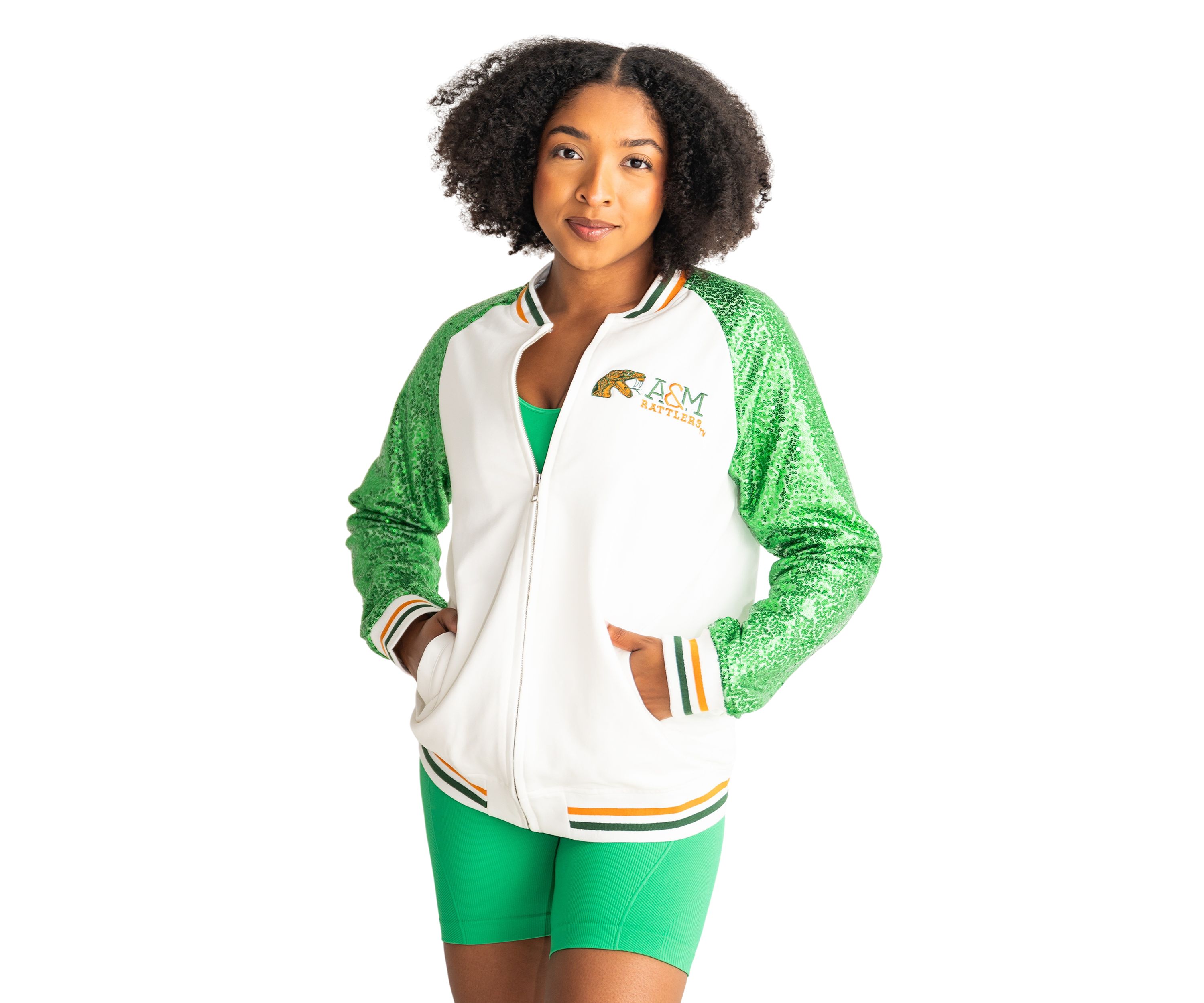 NCAA  Florida A&M Rattlers Sequin Bomber Jacket