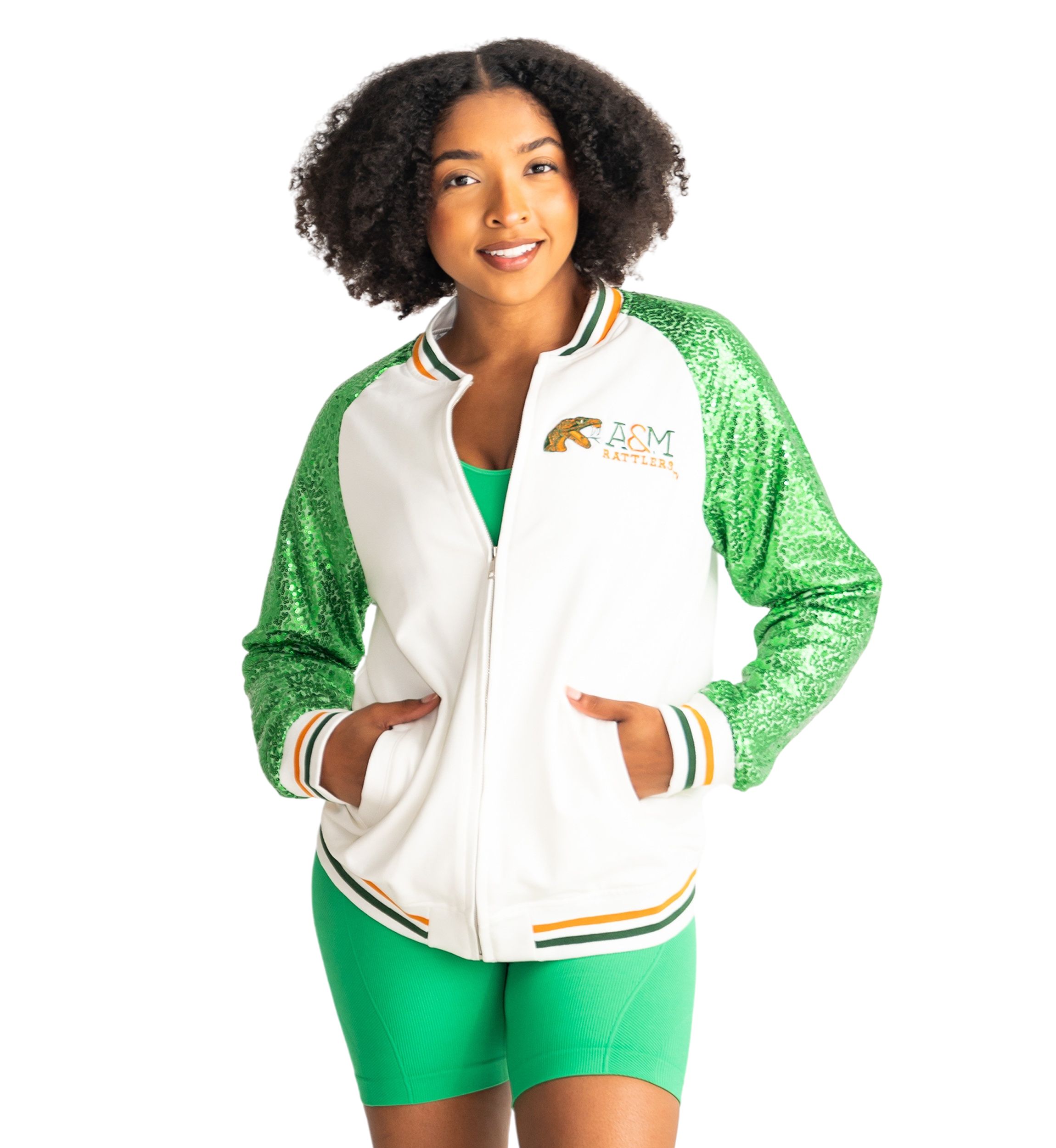 NCAA  Florida A&M Rattlers Sequin Bomber Jacket
