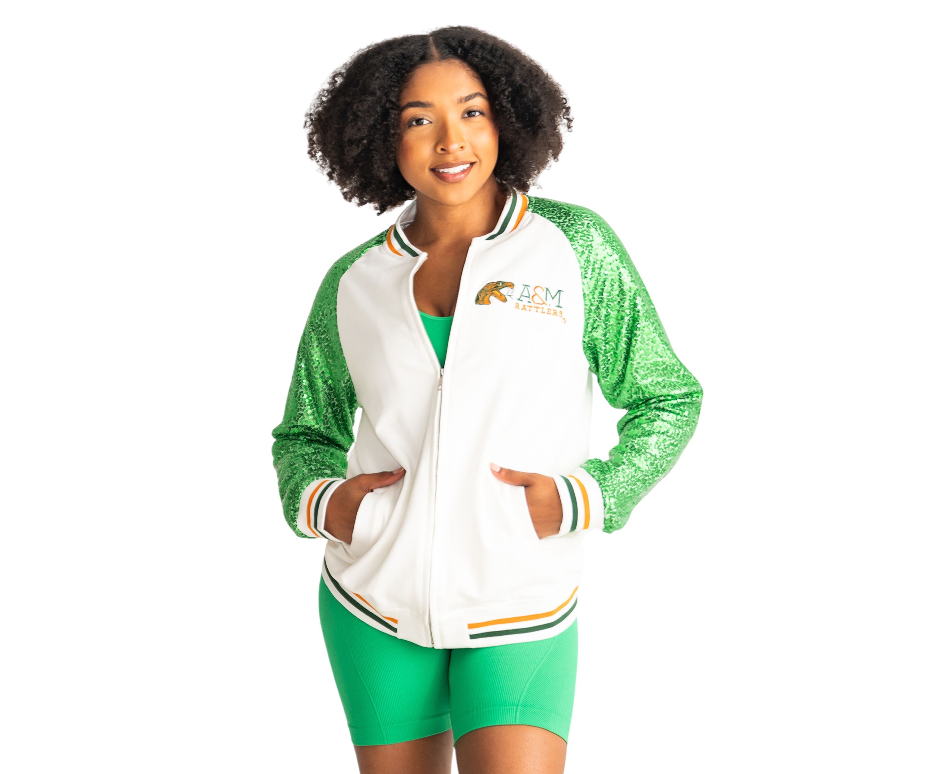 NCAA  Florida A&M Rattlers Sequin Bomber Jacket