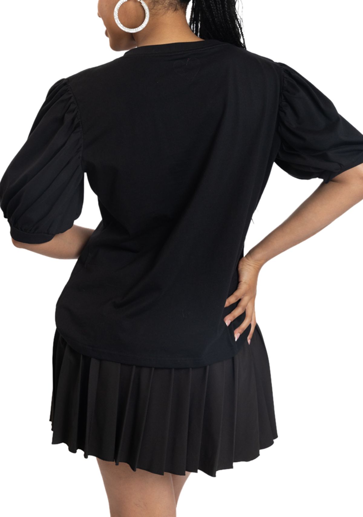 NCAA Grambling State Tigers Puff Sleeve V-Neck T-Shirt