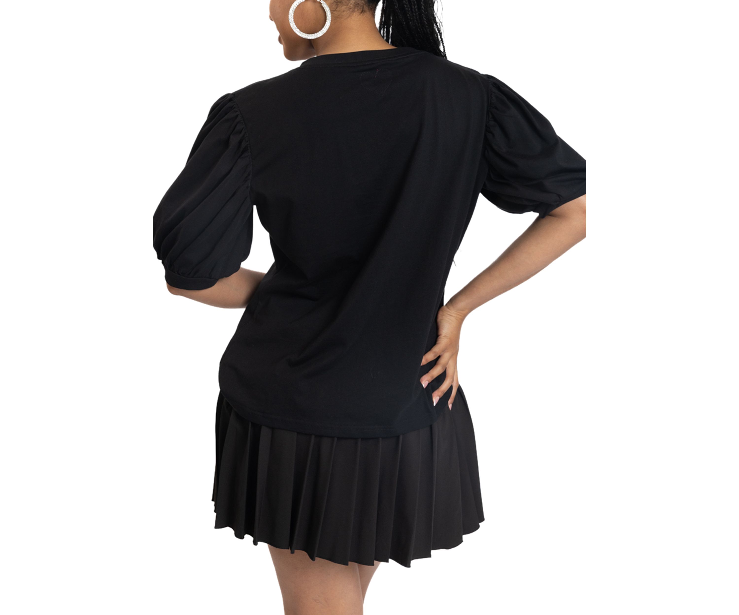 NCAA Grambling State Tigers Puff Sleeve V-Neck T-Shirt