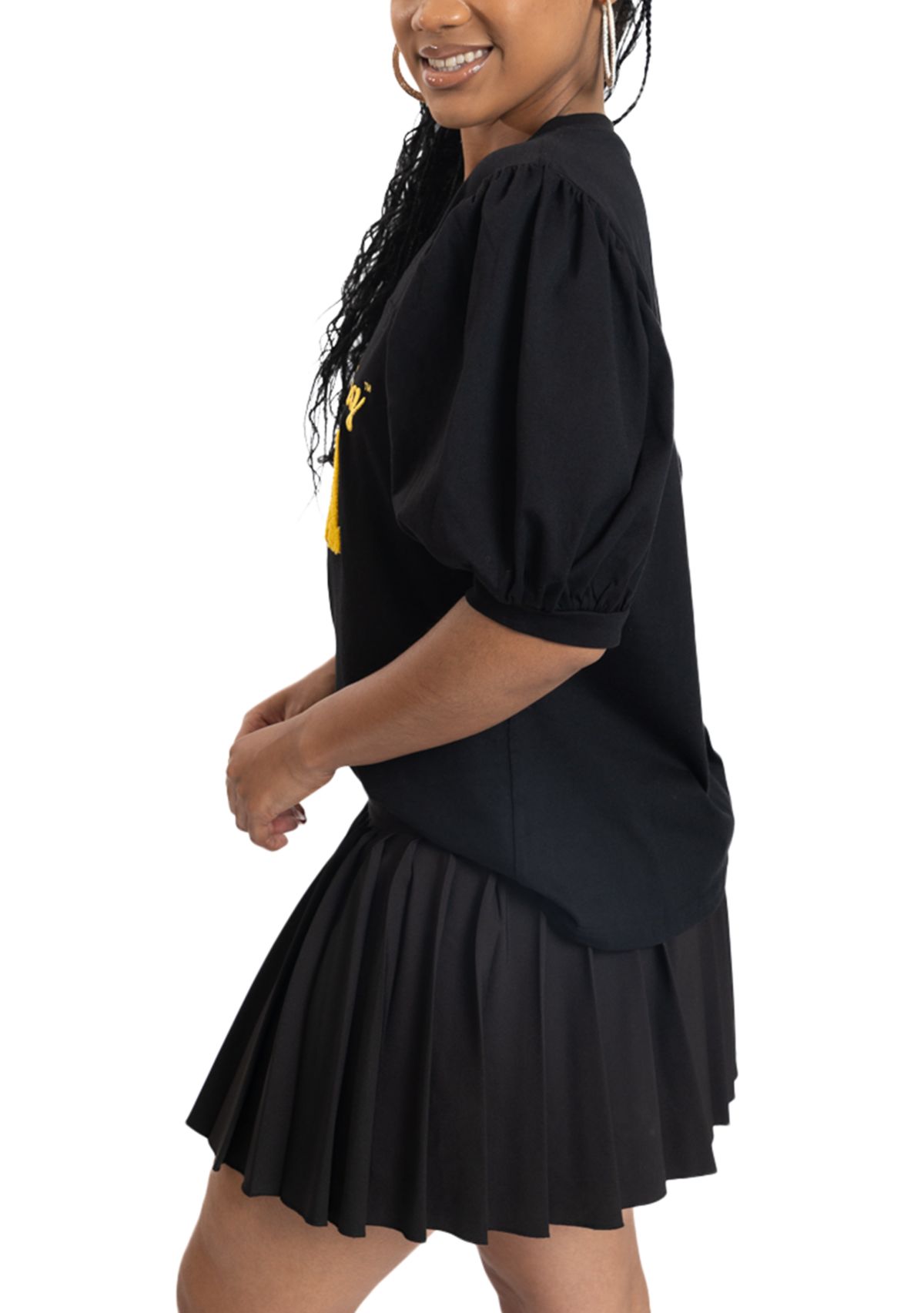 NCAA Grambling State Tigers Puff Sleeve V-Neck T-Shirt