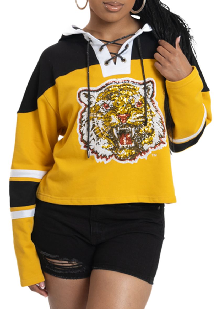 NCAA Grambling State Tigers Cropped Graphic Sweatshirt Hoodie