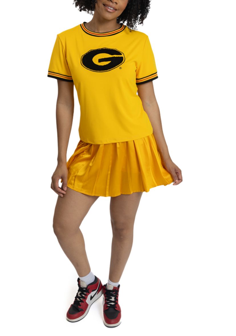 NCAA Grambling State Tigers Pleated Tennis Skirt and T-Shirt Set