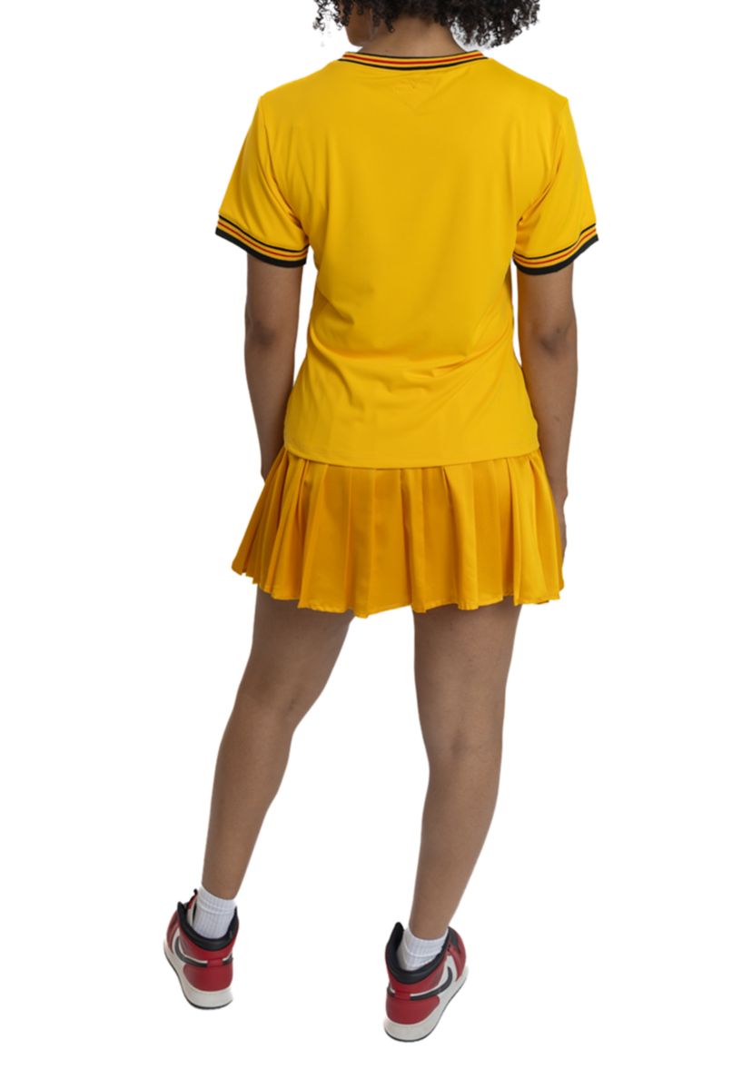 NCAA Grambling State Tigers Pleated Tennis Skirt and T-Shirt Set