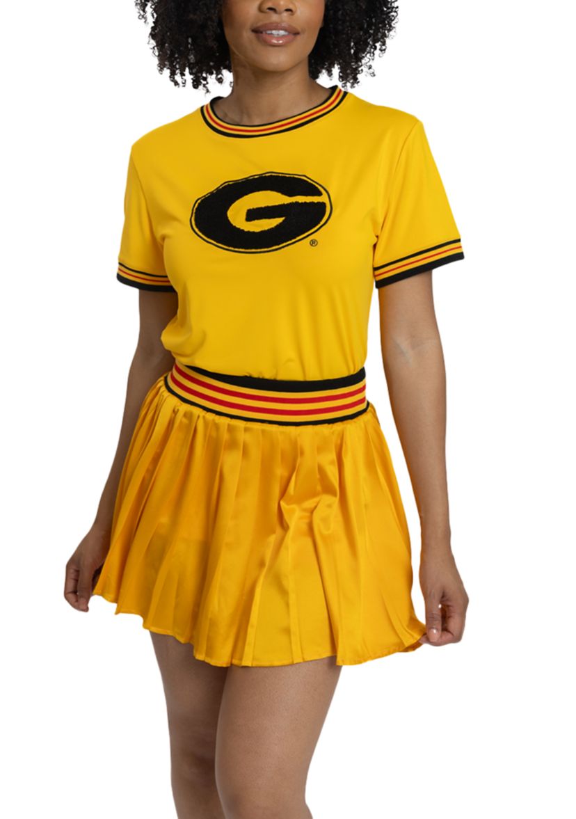 NCAA Grambling State Tigers Pleated Tennis Skirt and T-Shirt Set