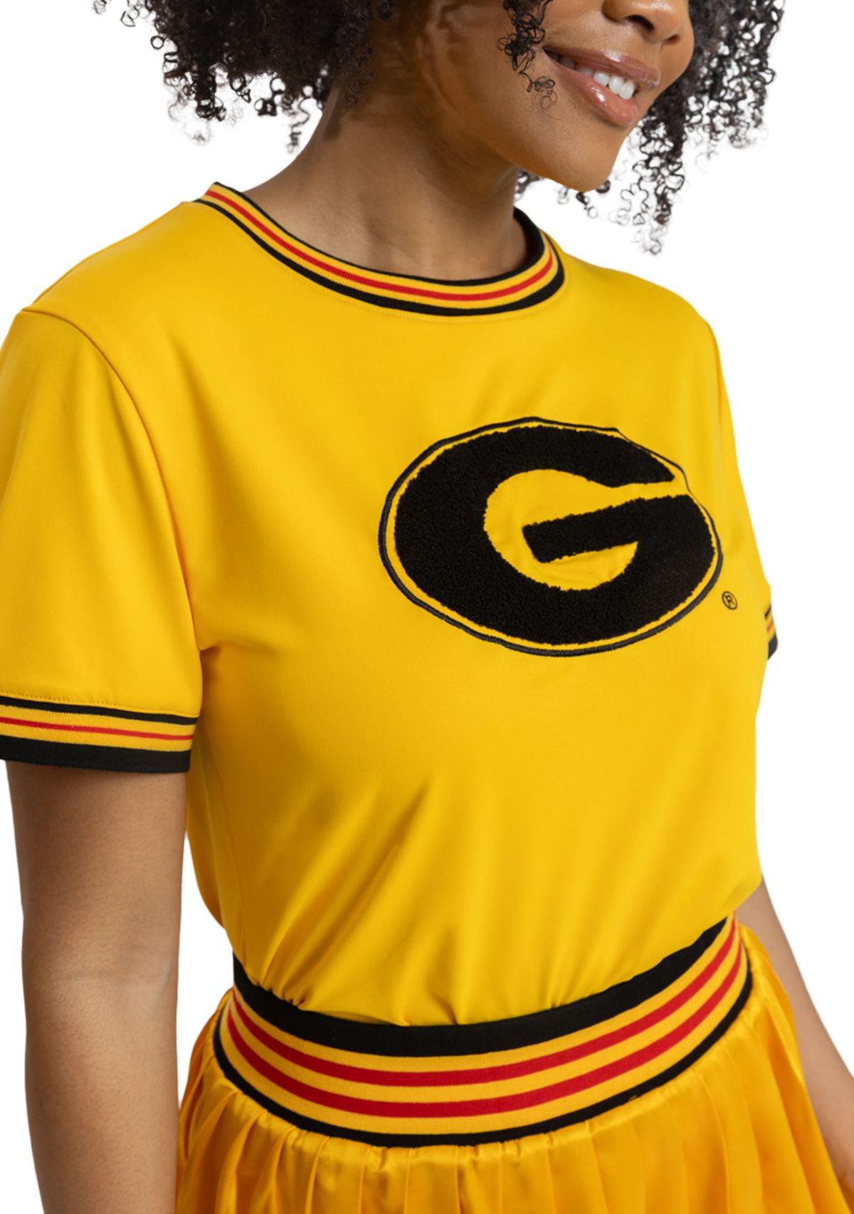 NCAA Grambling State Tigers Pleated Tennis Skirt and T-Shirt Set