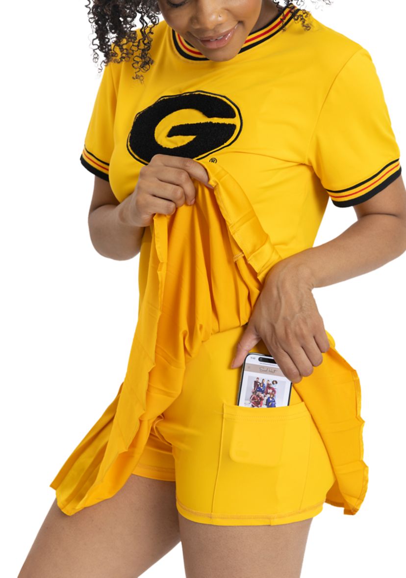 NCAA Grambling State Tigers Pleated Tennis Skirt and T-Shirt Set