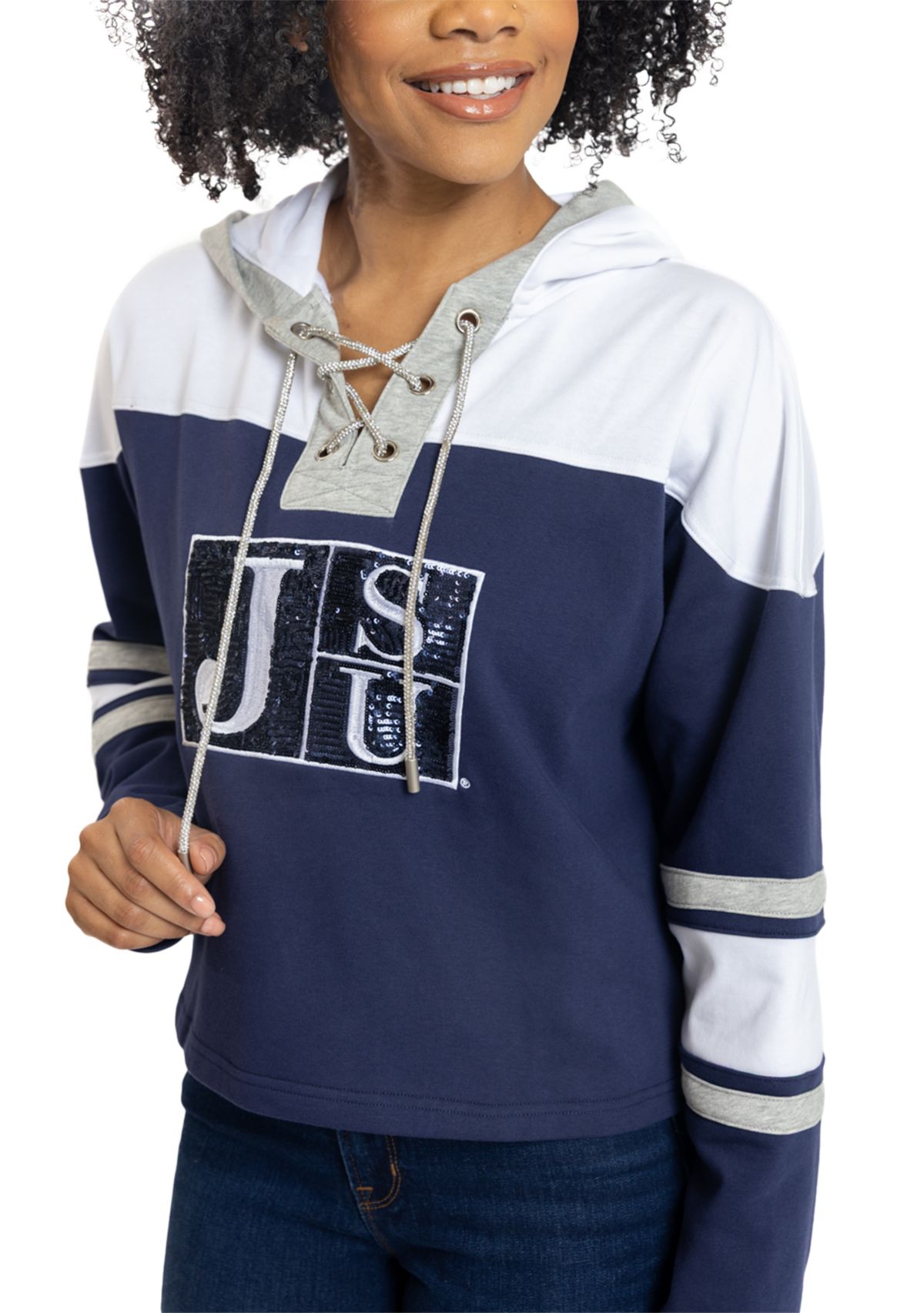 NCAA Jackson State Tigers Cropped Graphic Sweatshirt Hoodie