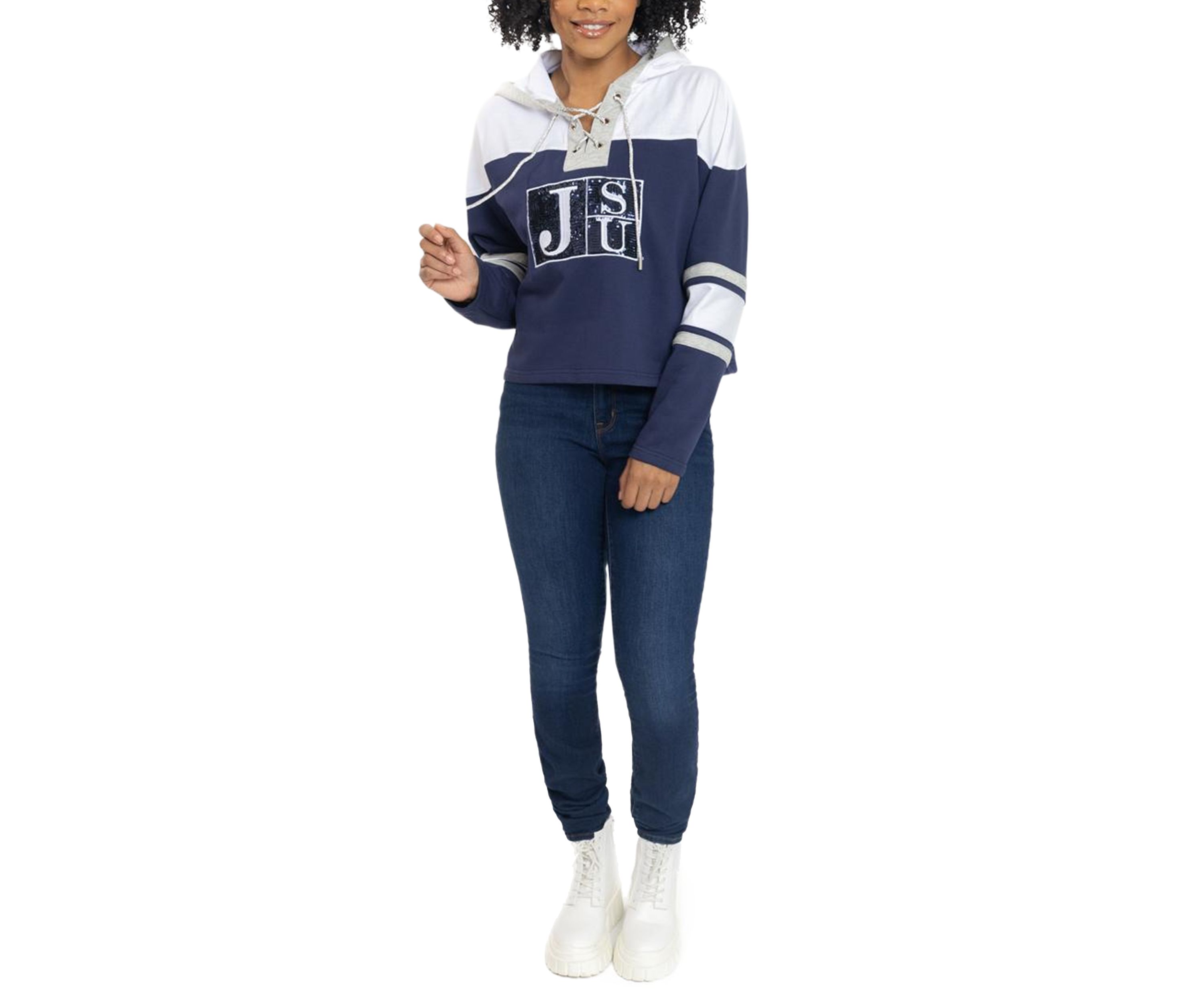 NCAA Jackson State Tigers Cropped Graphic Sweatshirt Hoodie