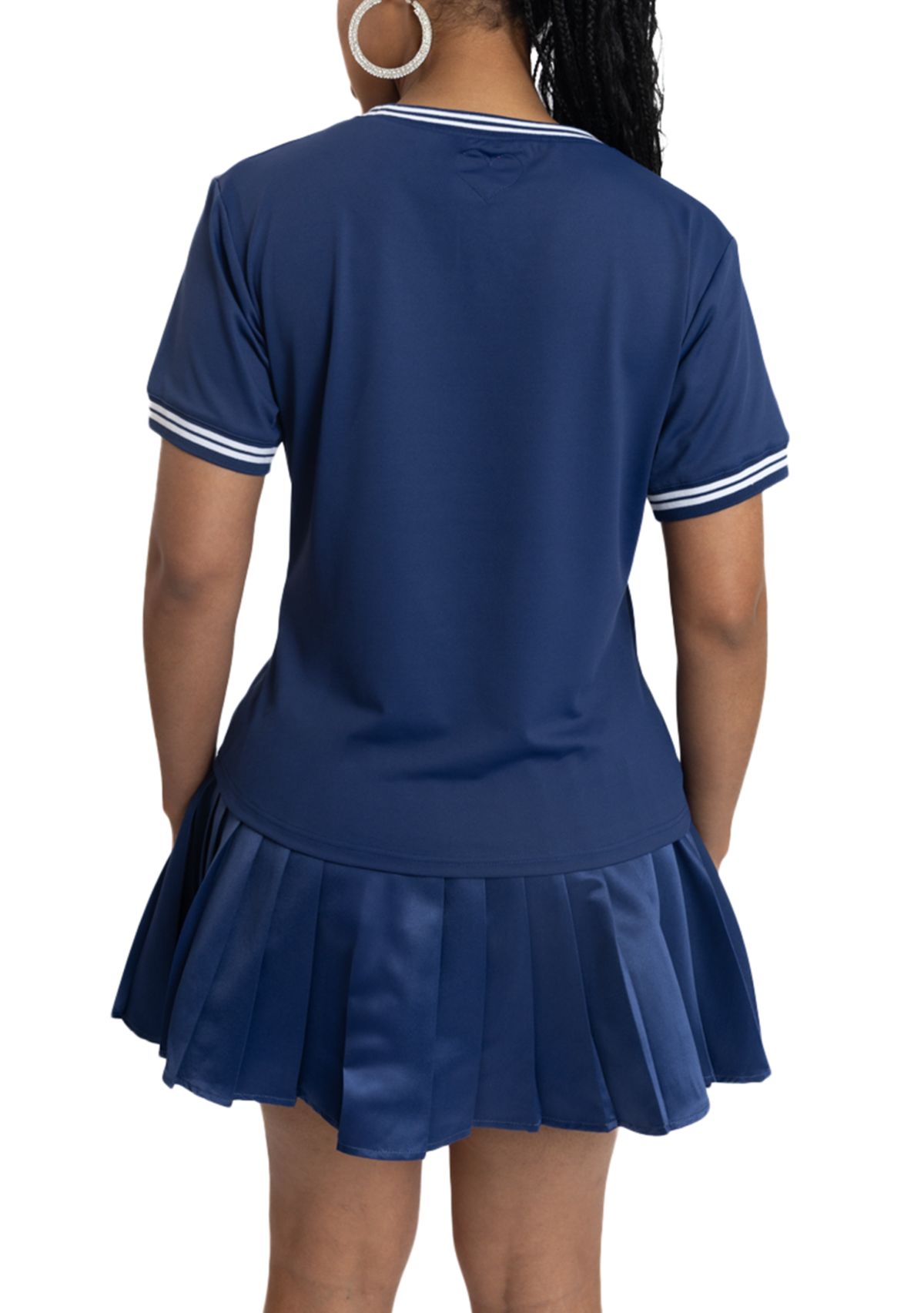 NCAA Jackson State Tigers Pleated Tennis Skirt and T-Shirt Set