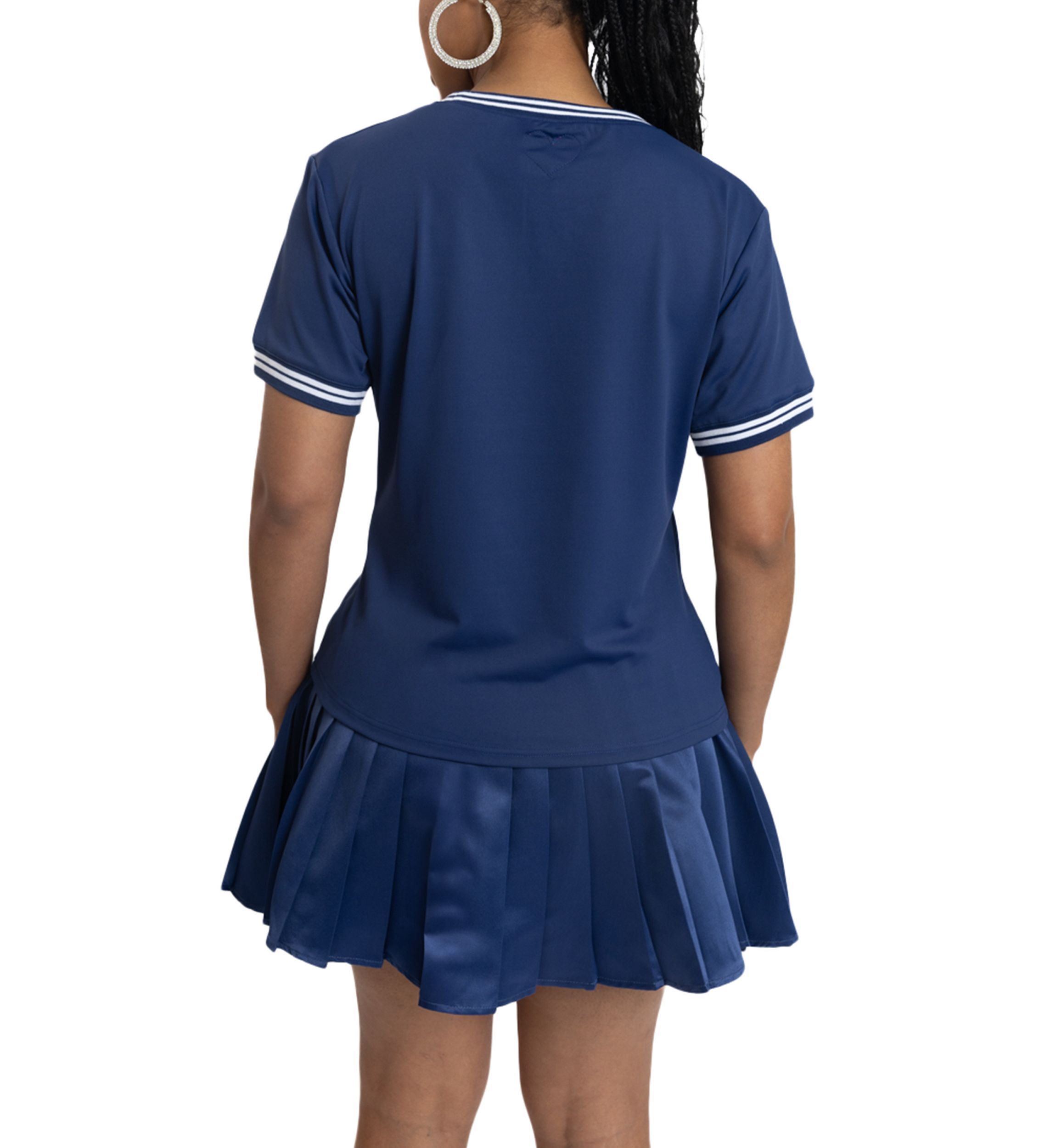 NCAA Jackson State Tigers Pleated Tennis Skirt and T-Shirt Set