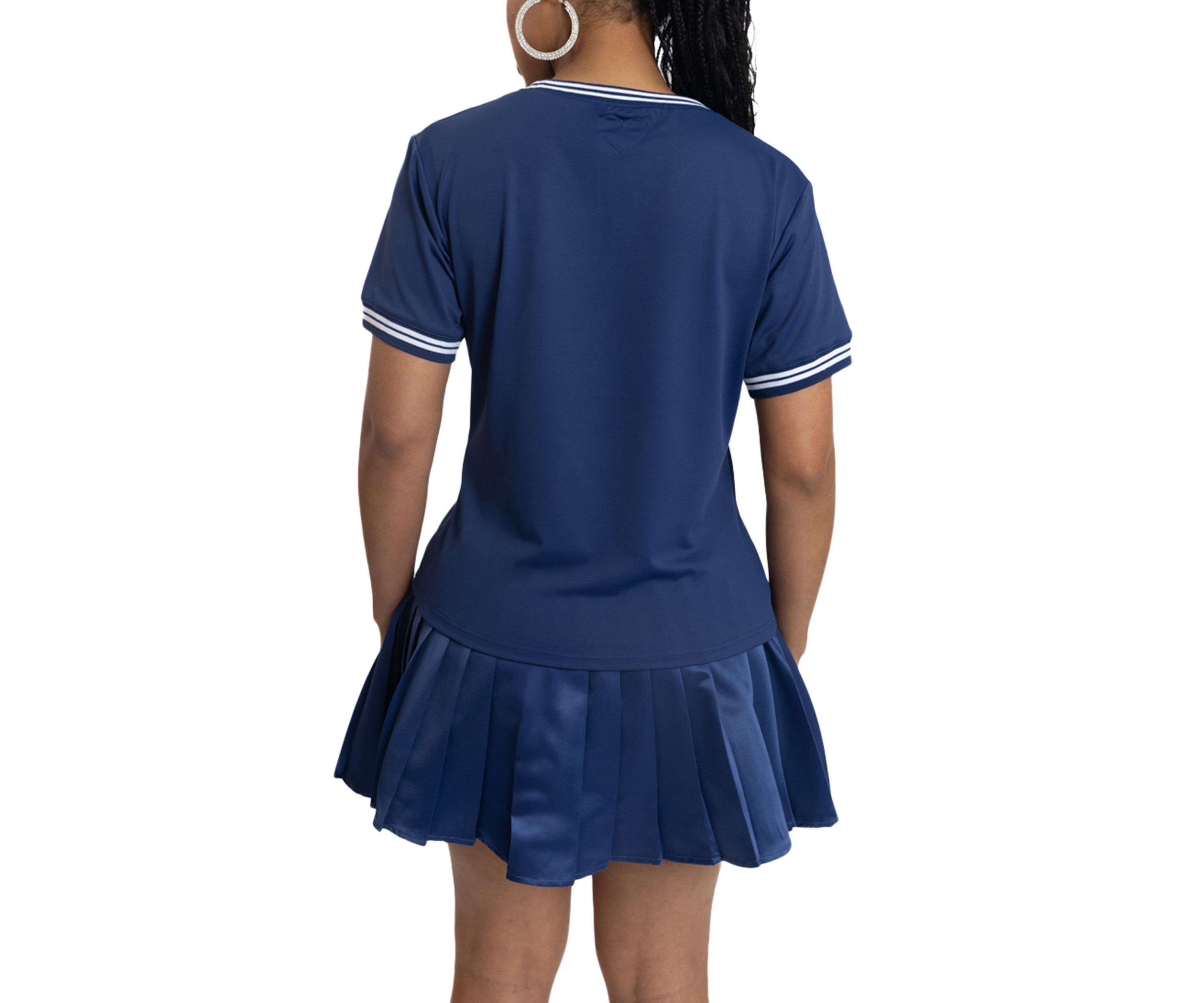 NCAA Jackson State Tigers Pleated Tennis Skirt and T-Shirt Set