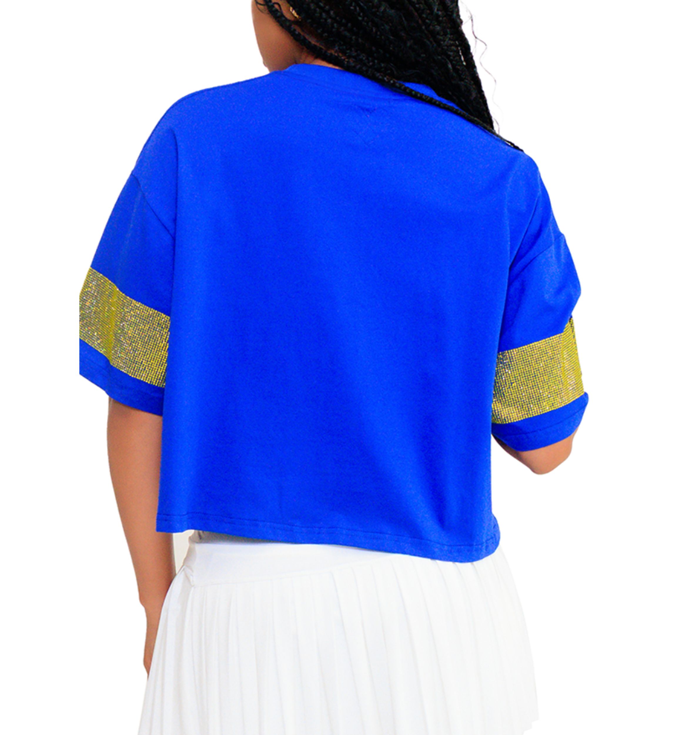 NCAA NC A&T Aggies Cropped Rhinestone T-Shirt