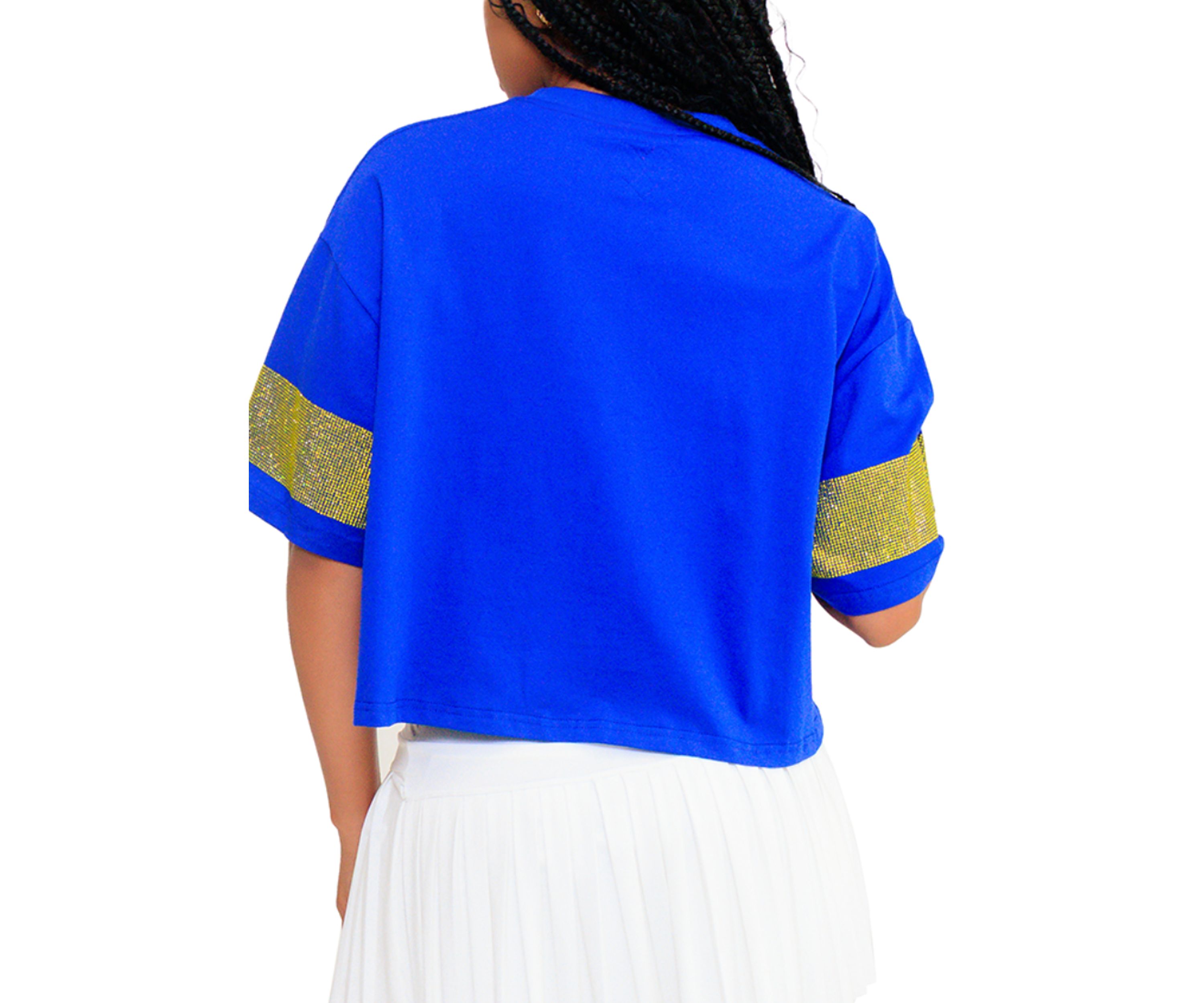 NCAA NC A&T Aggies Cropped Rhinestone T-Shirt