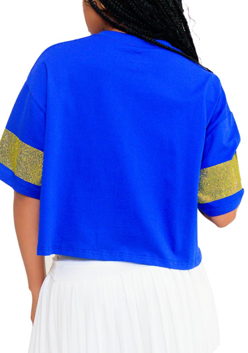 NCAA NC A&T Aggies Cropped Rhinestone T-Shirt