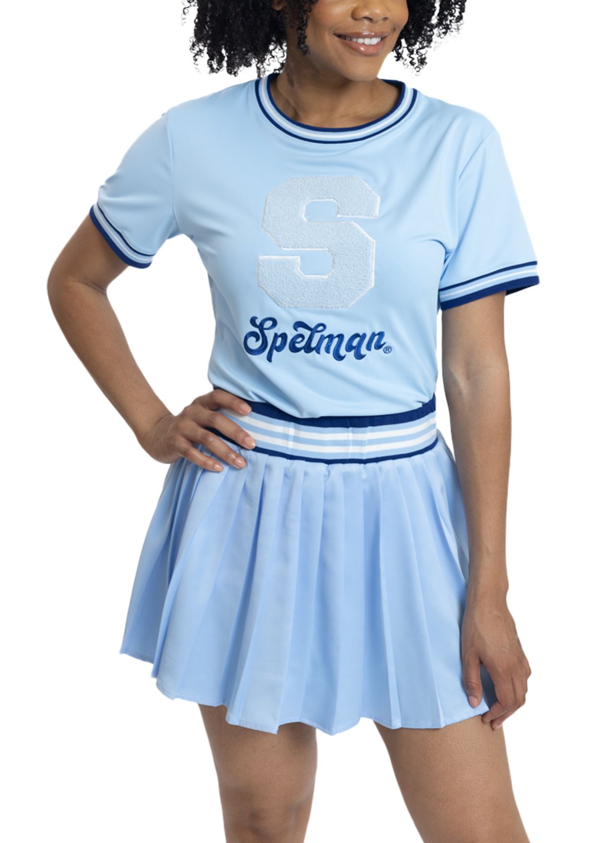 NCAA Spelman Jaguars Pleated Tennis Skirt and T-Shirt Set