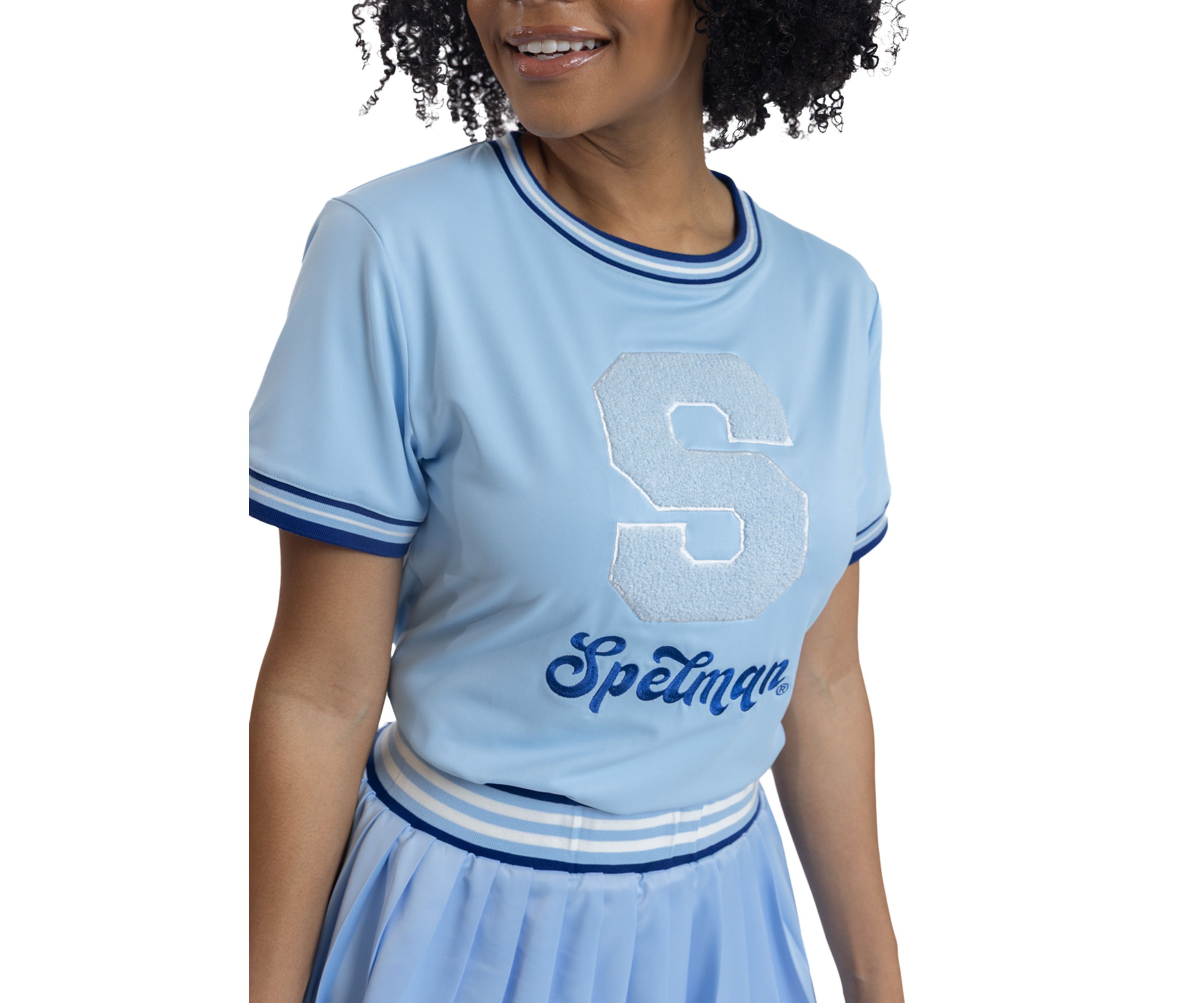 NCAA Spelman Jaguars Pleated Tennis Skirt and T-Shirt Set