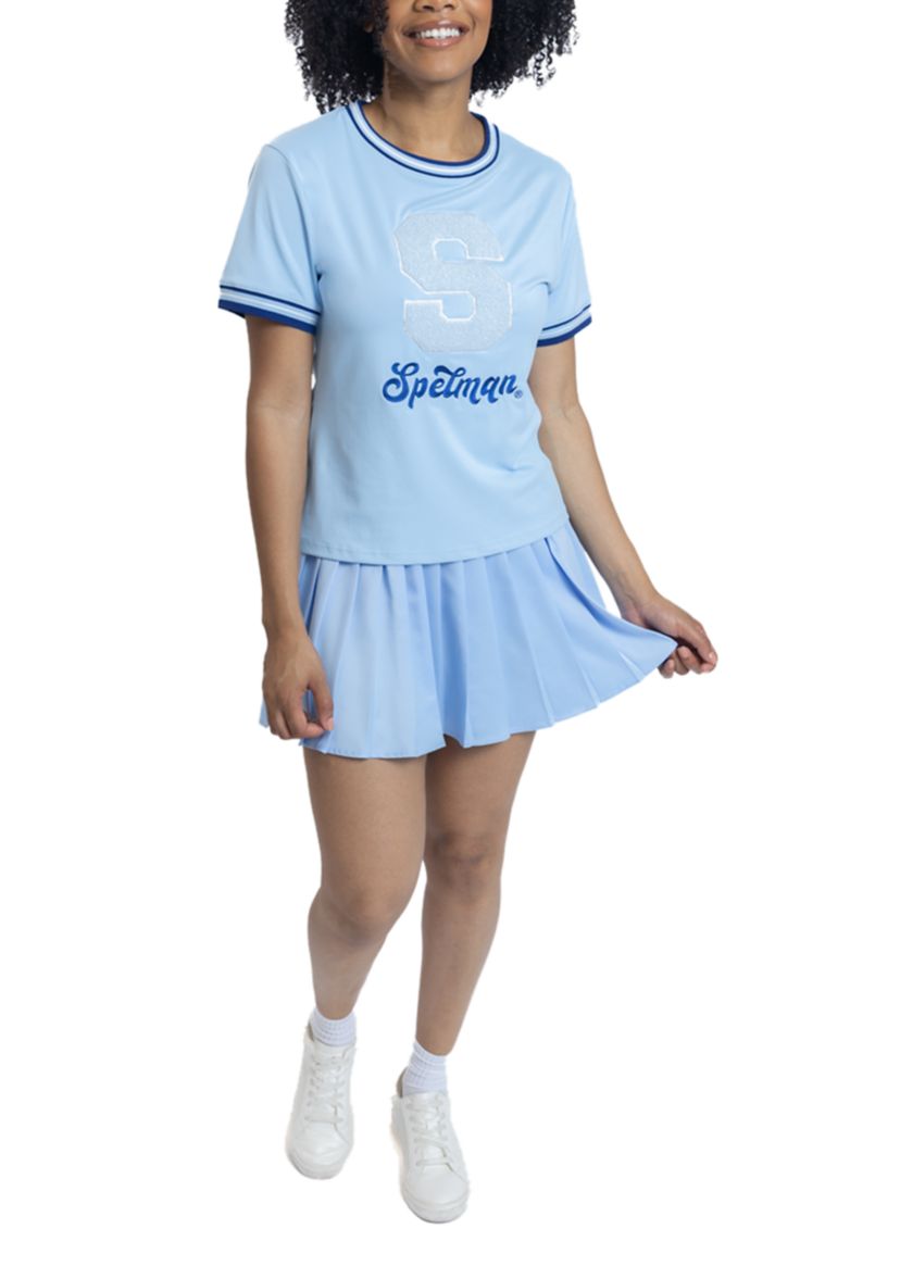 NCAA Spelman Jaguars Pleated Tennis Skirt and T-Shirt Set