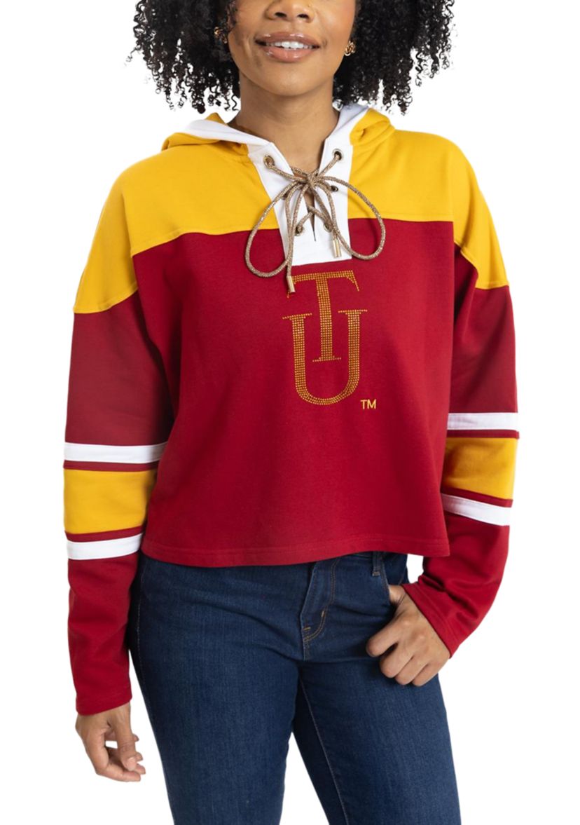 NCAA Tuskegee Golden Tigers Cropped Graphic Sweatshirt Hoodie
