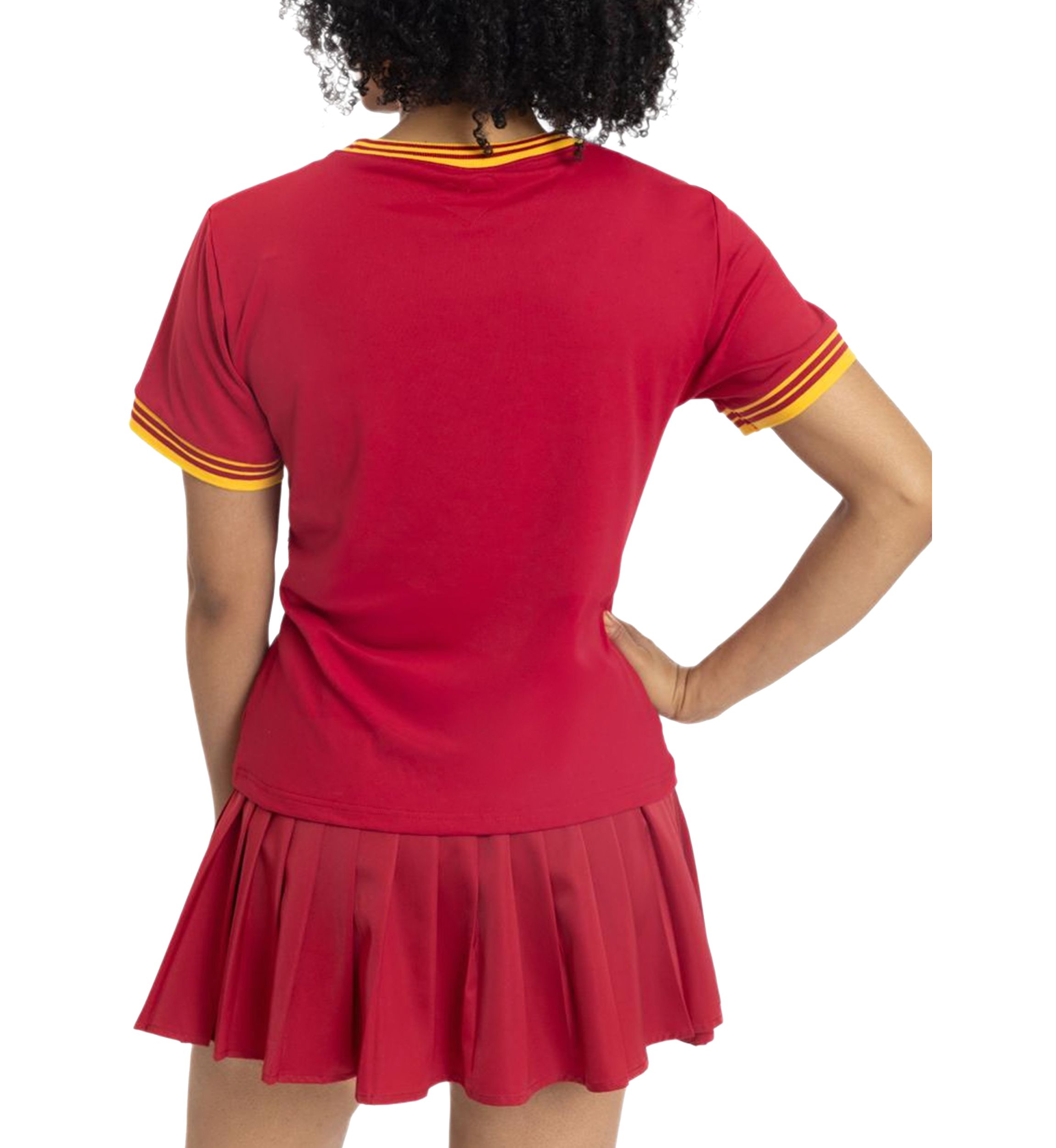 NCAA Tuskegee Golden Tigers University Pleated Tennis Skirt and T-Shirt Set